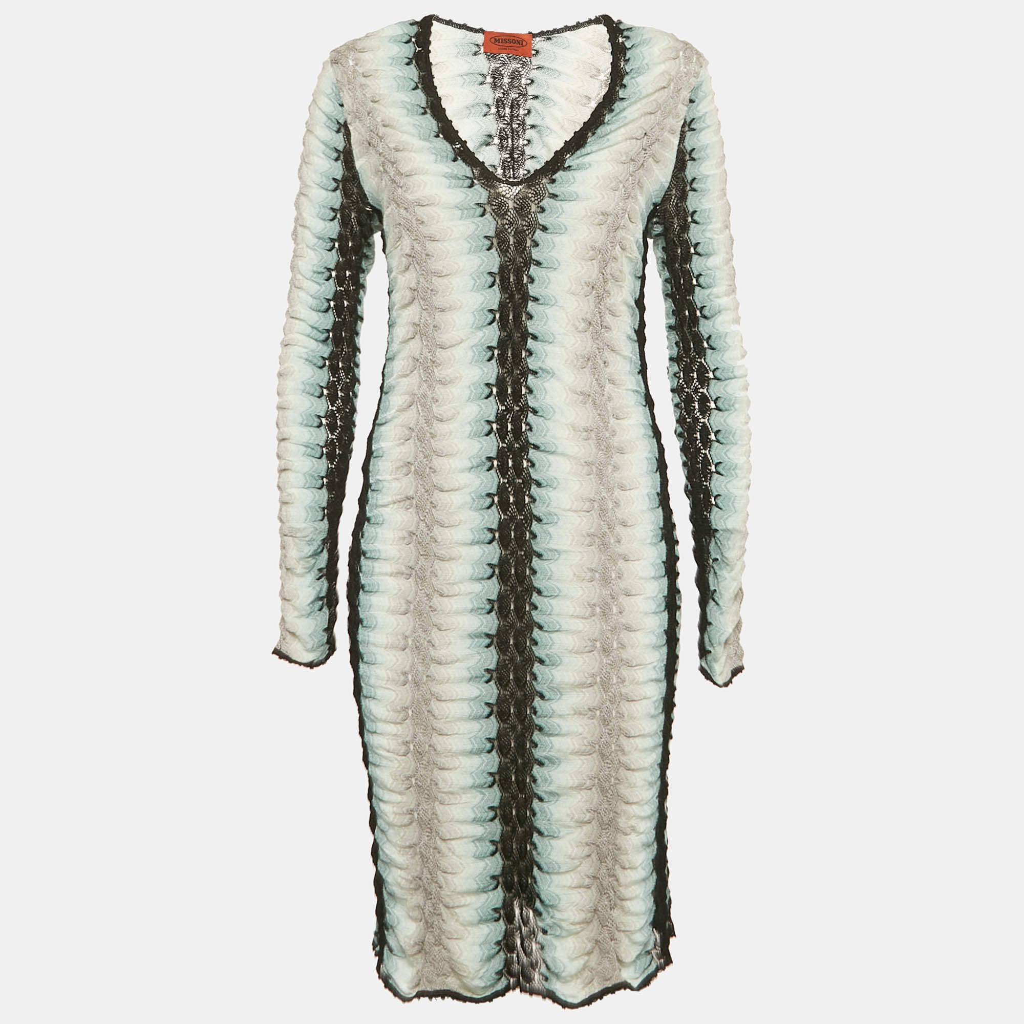Missoni Multicolor Crochet Knit Maxi Dress S Missoni | TLC