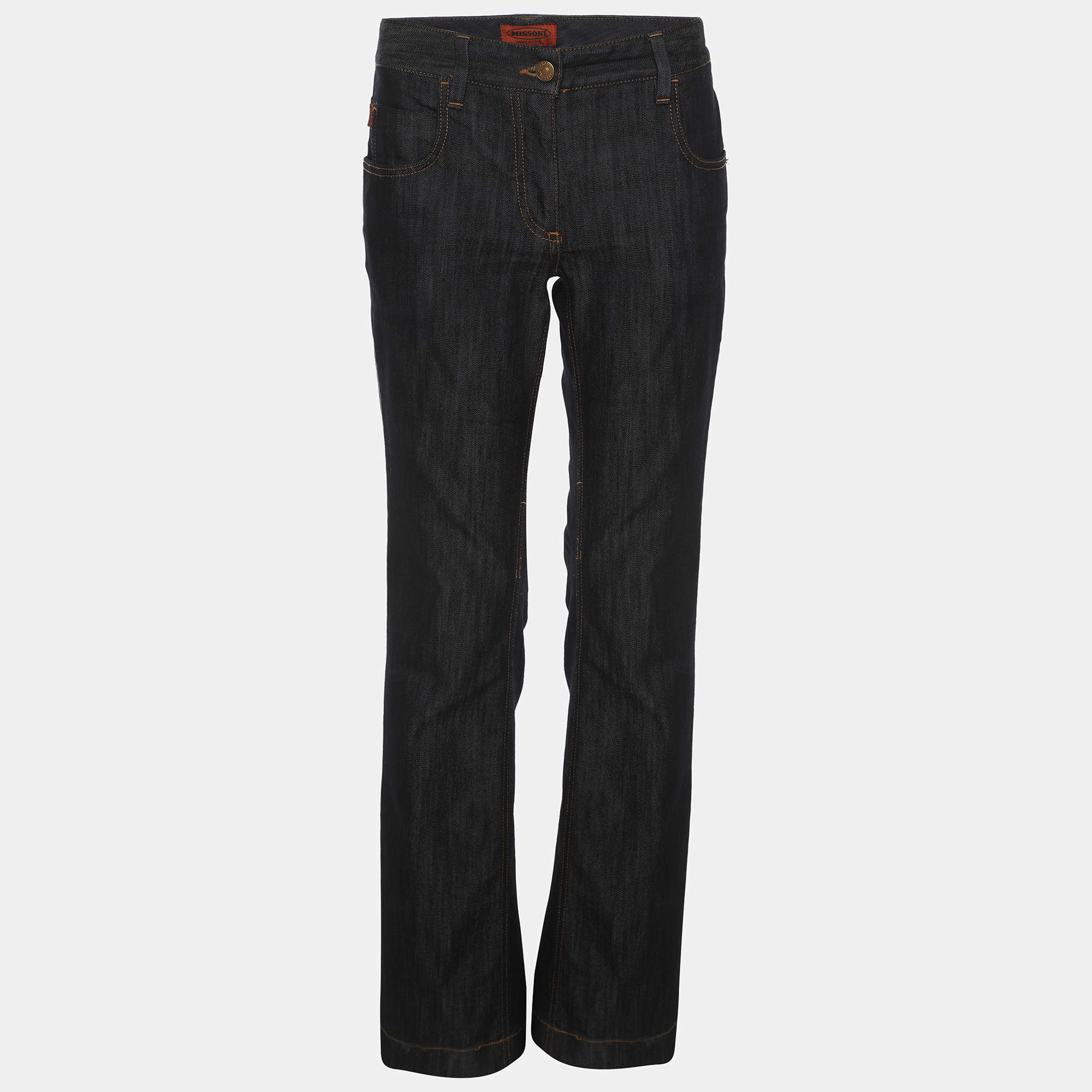 Pre Owned Missoni Indigo Denim Flared Pants M