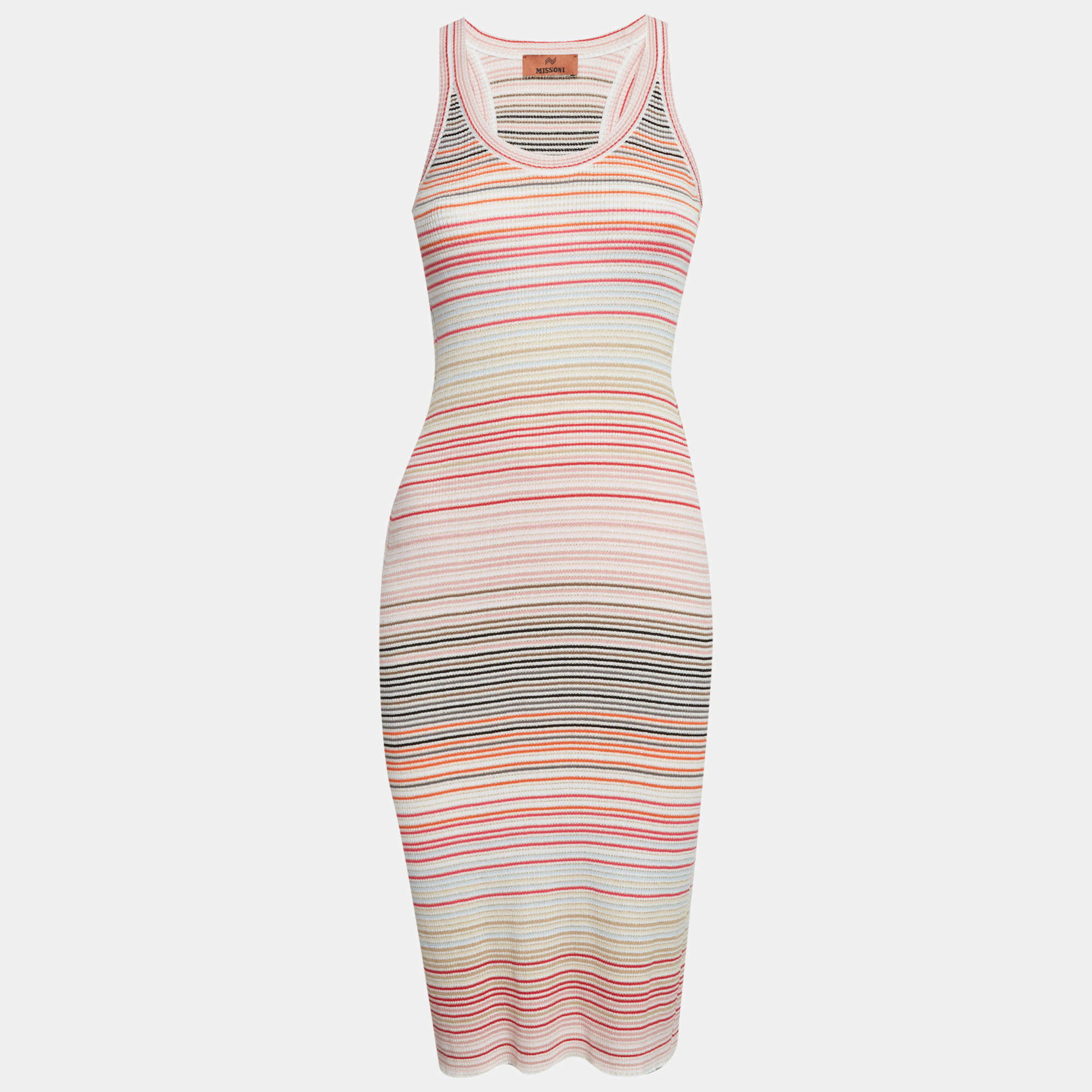 مملوكة مسبقًا Missoni Multicolor Pattern Knit Sleeveless Mini Dress S