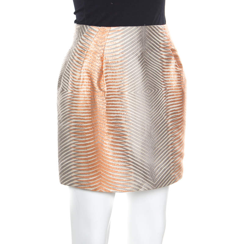 مملوكة مسبقًا Missoni Multicolor Lurex Jacquard Knit Mini Skirt M