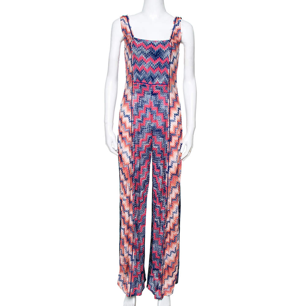 Missoni Mare Lurex Knit Frayed Edge Detail Cover-Up Jumpsuit M