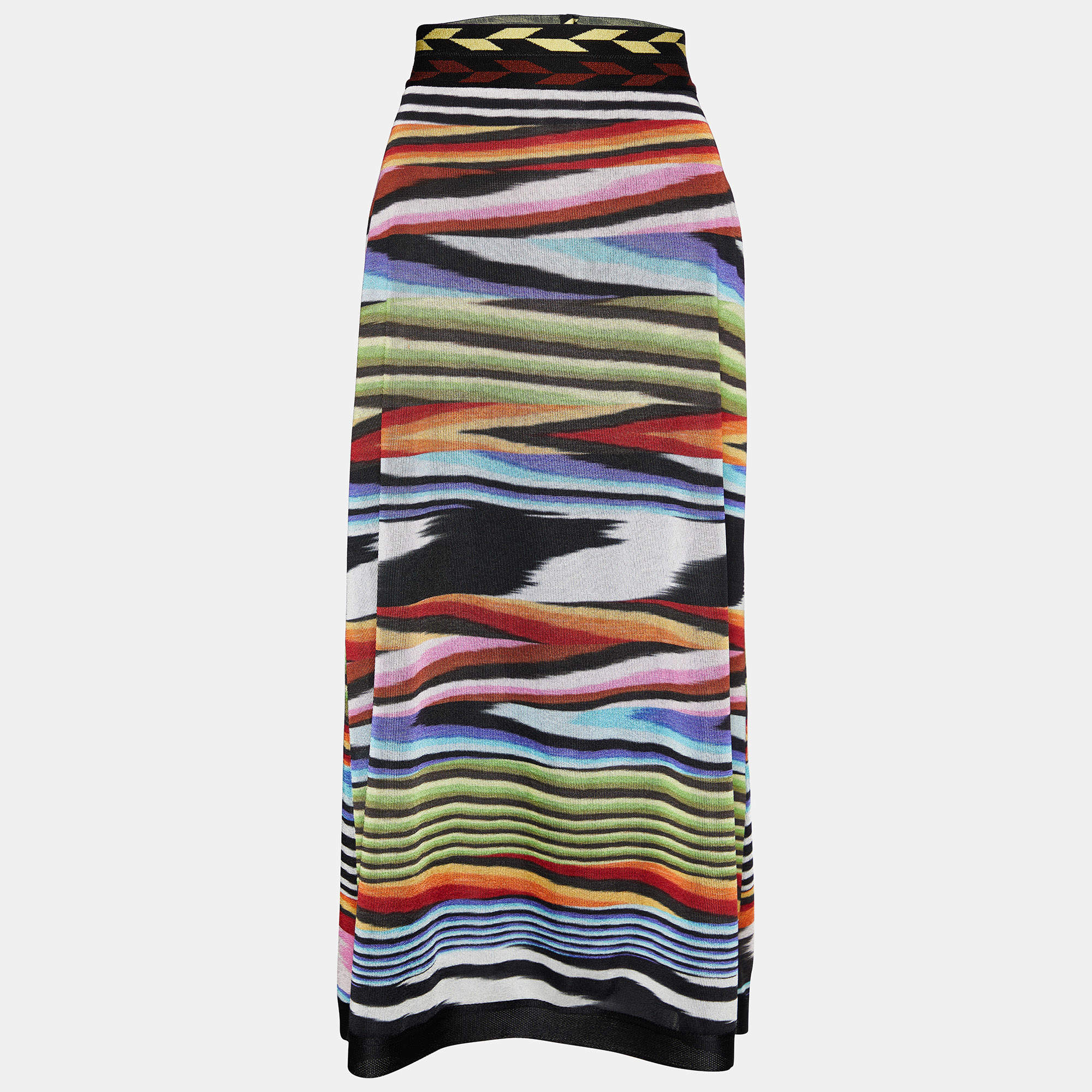 Missoni Multicolor Patterned Knit Maxi Skirt S