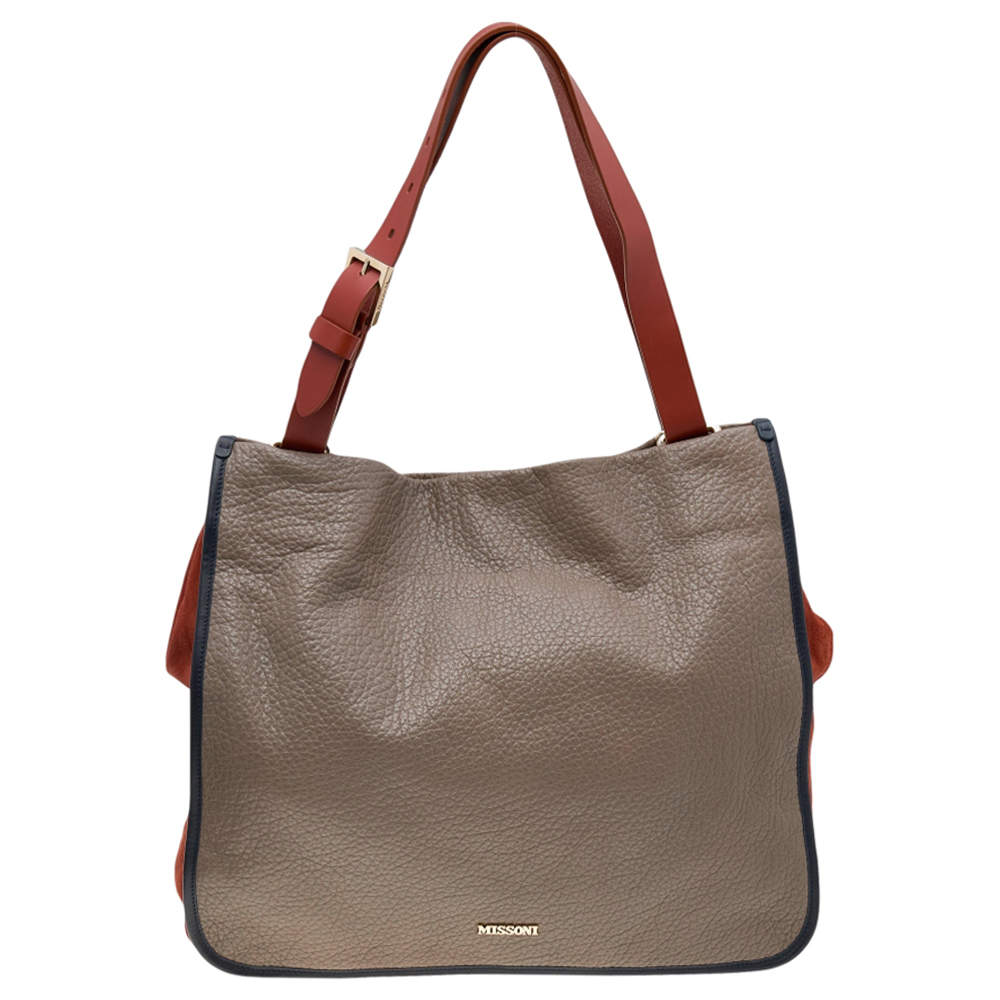 Pre Owned Missoni Tri Color Leather Tote