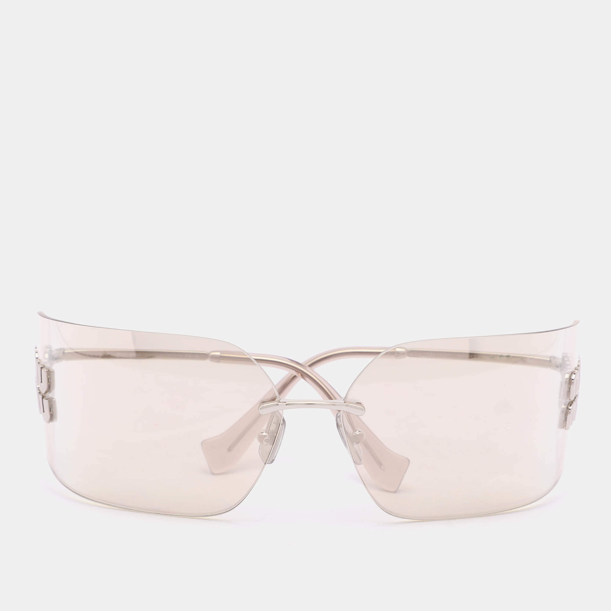 Miu Miu Silver/Light Gold SMU54Y Runway Rimless Sunglass