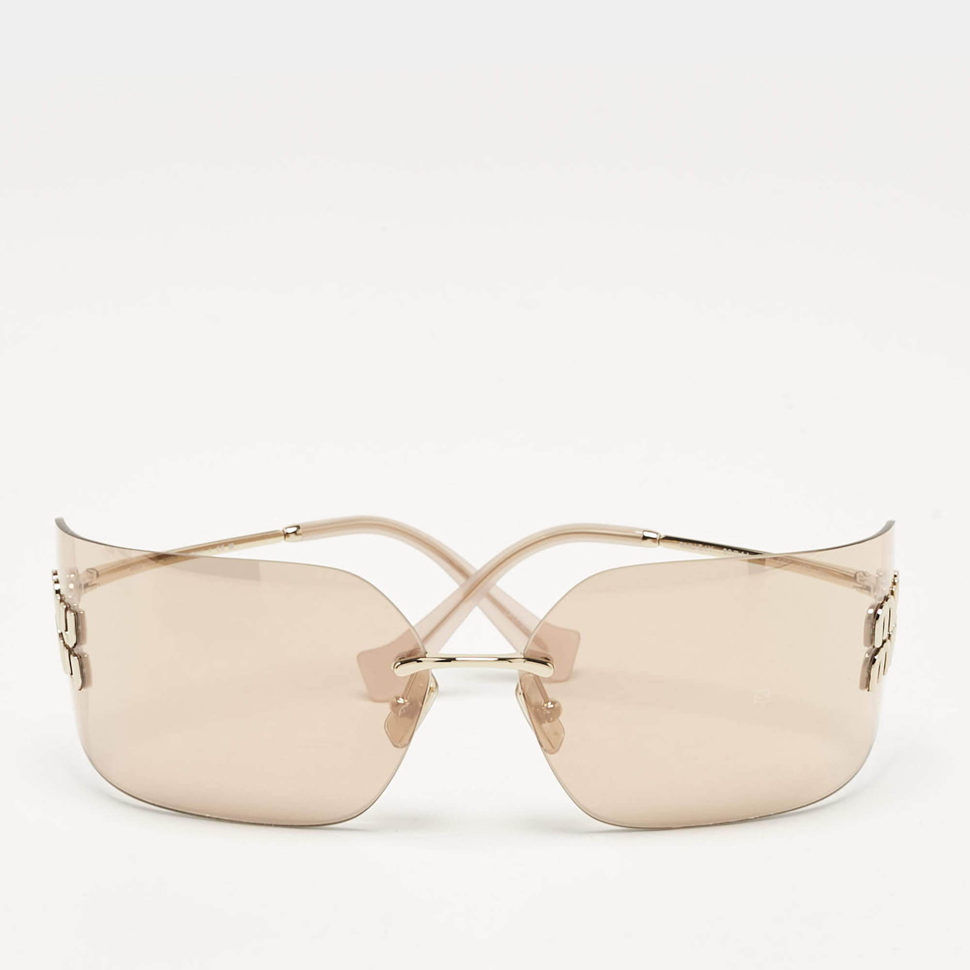 Miu Miu Beige/Gold SMU 54Y Runaway Sunglasses