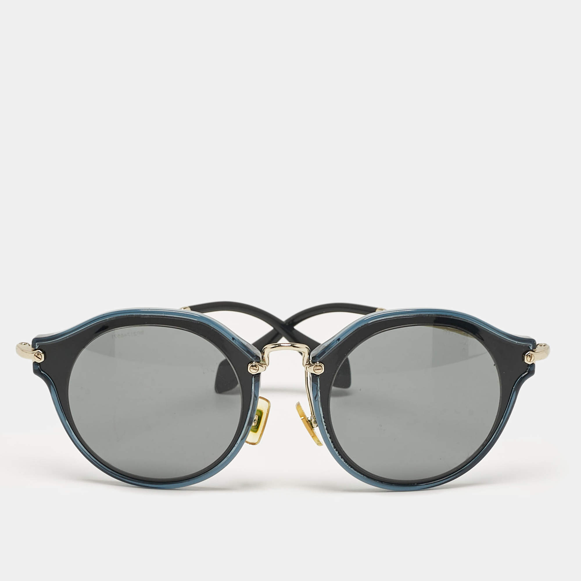 Miu Miu Bicolor/Grey SMU51S Round Sunglasses