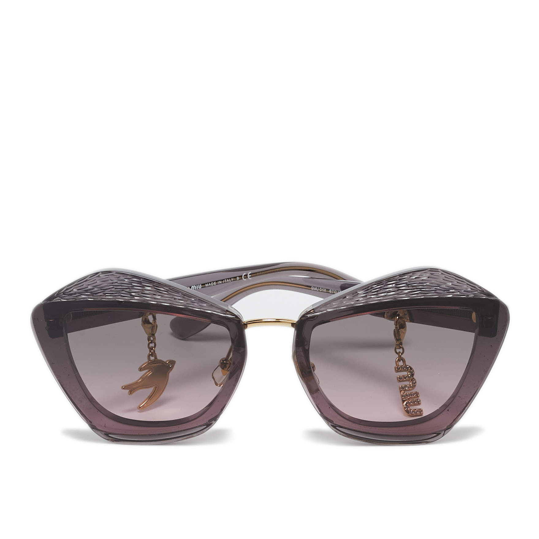 Miu Miu Purple Gradient SMU 01X Butterfly Sunglasses