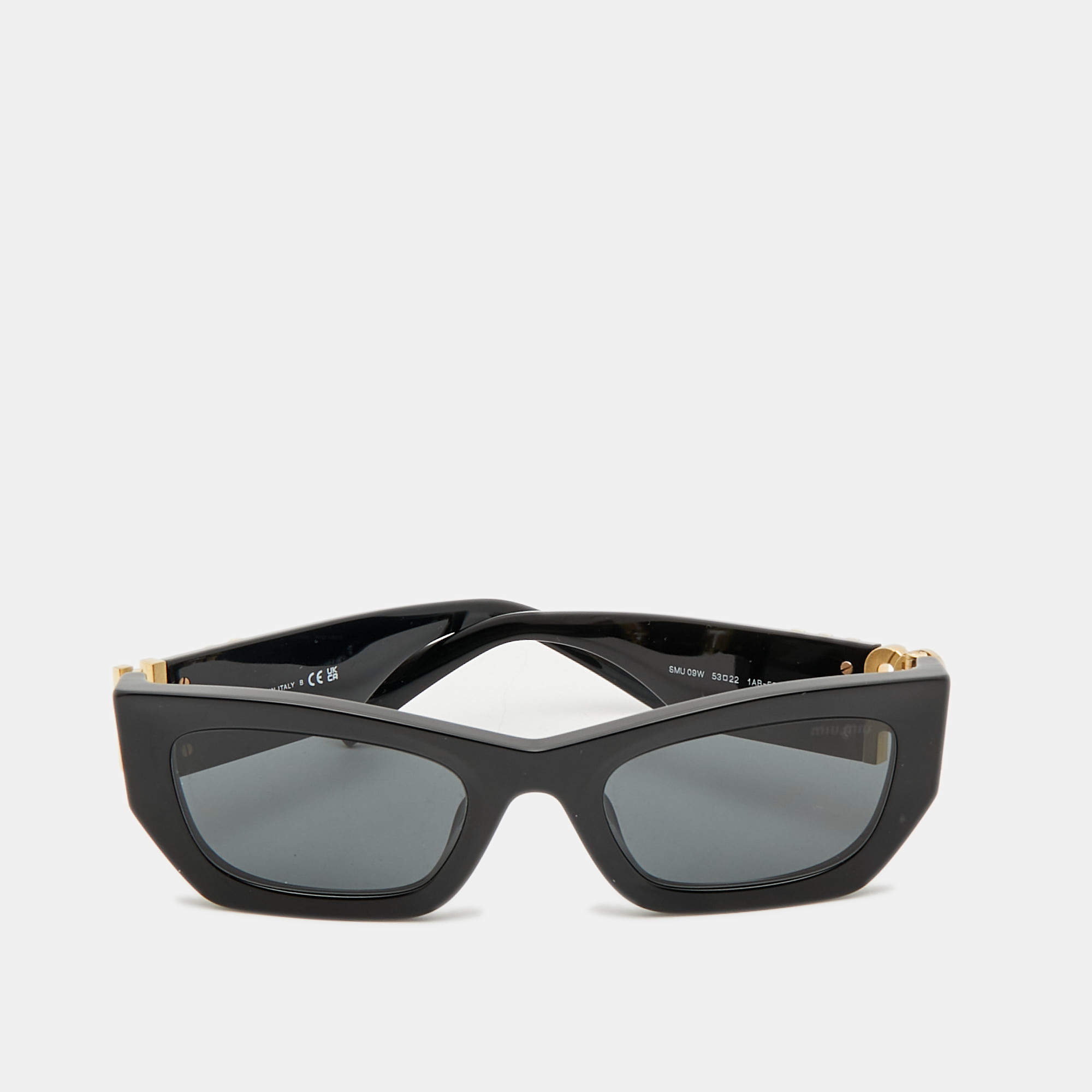 Miu Miu Black SMU09W Rectangular Sunglasses