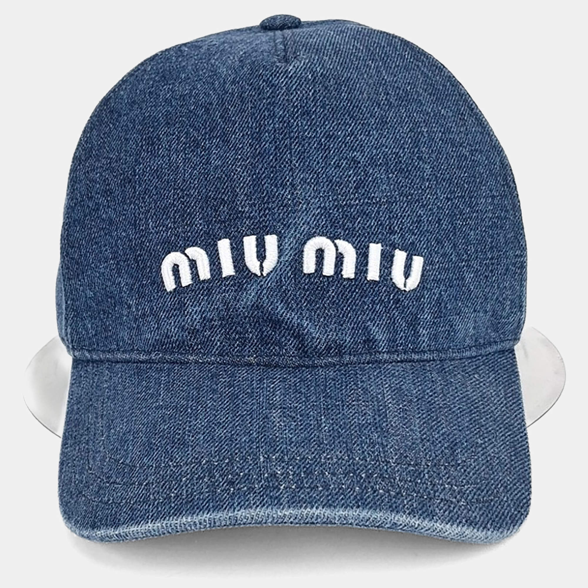 Pre Owned Miu Miu denim blue cap