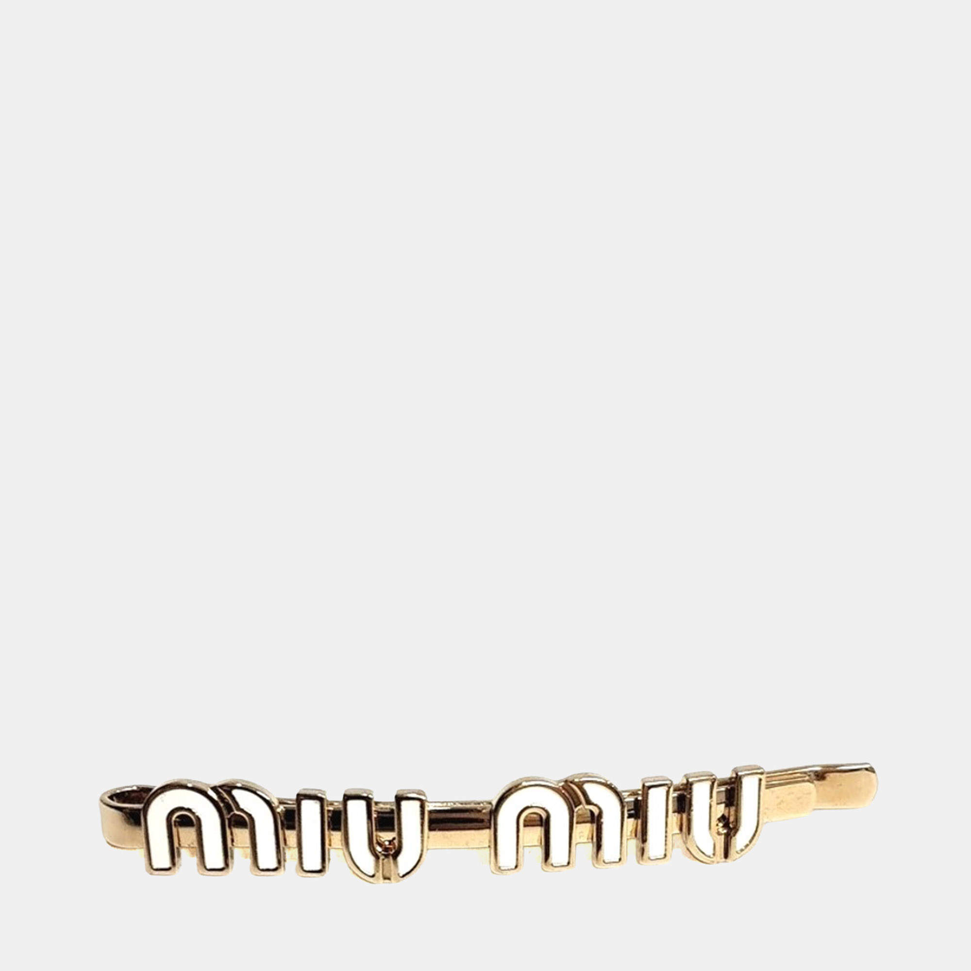 Pre Owned Miu Miu Gold Metal hairpin