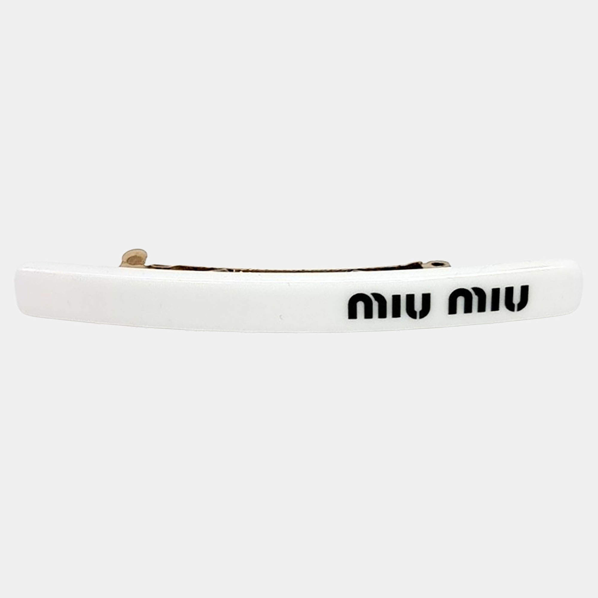 مملوكة مسبقًا Miu Miu plastic hairpin