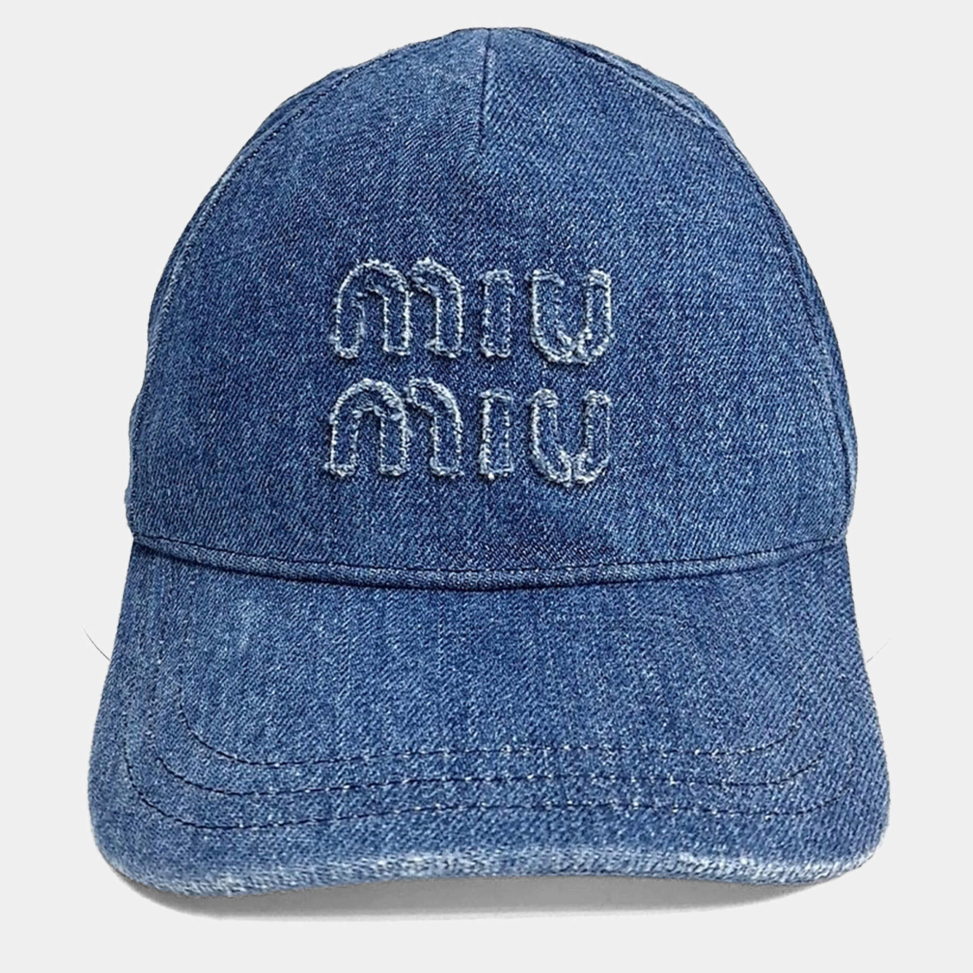 Pre Owned Miu Miu denim cap