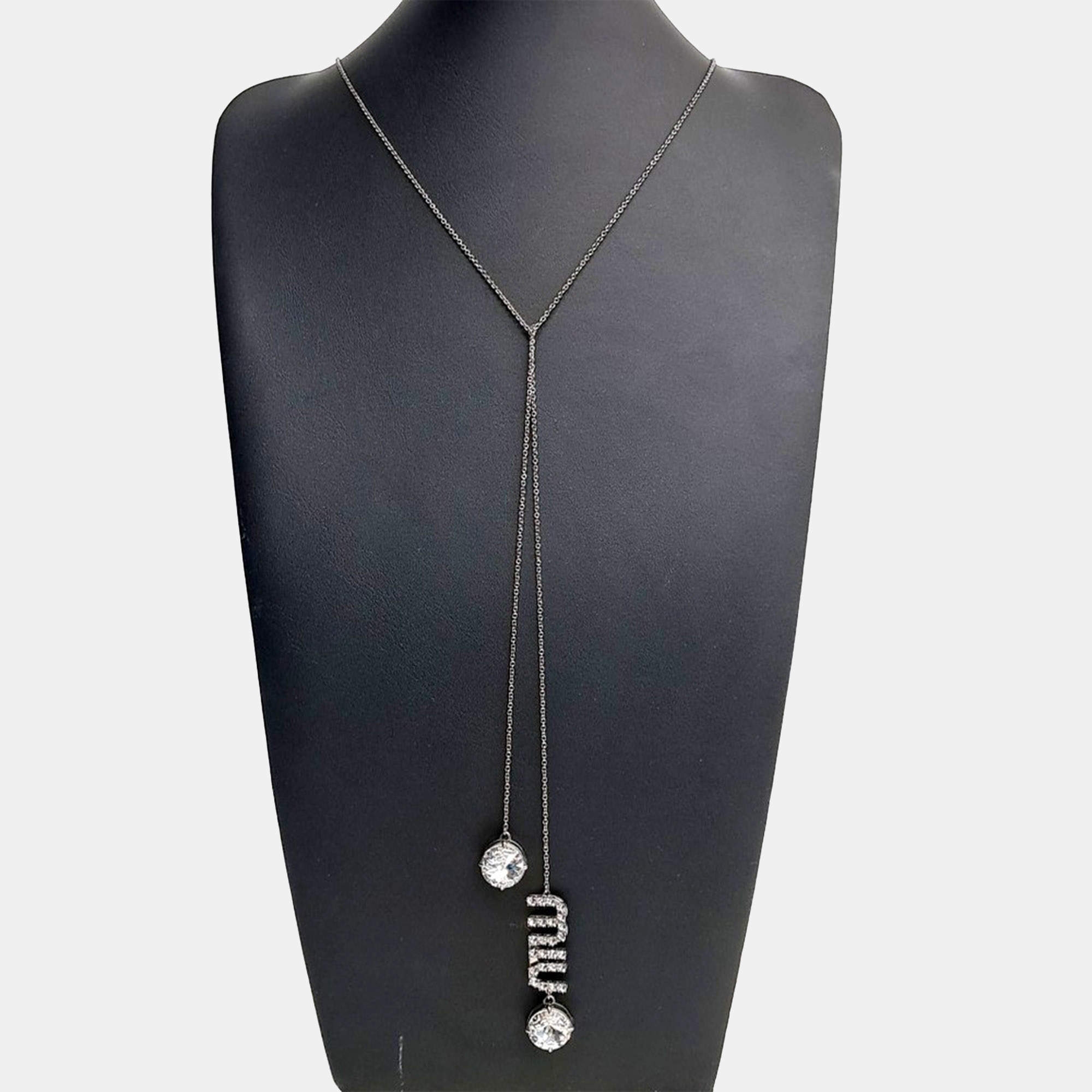 مملوكة مسبقًا Miu Miu Silver Tone Necklace