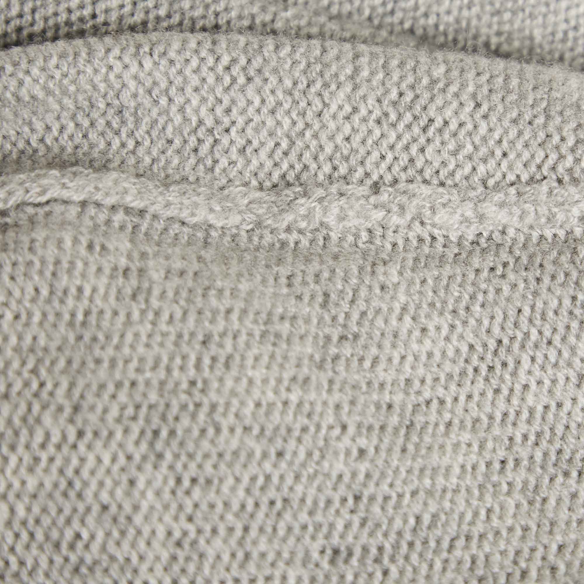Pre Owned Miu Miu Grey Rib Knit Ruffled Crop Cardigan S