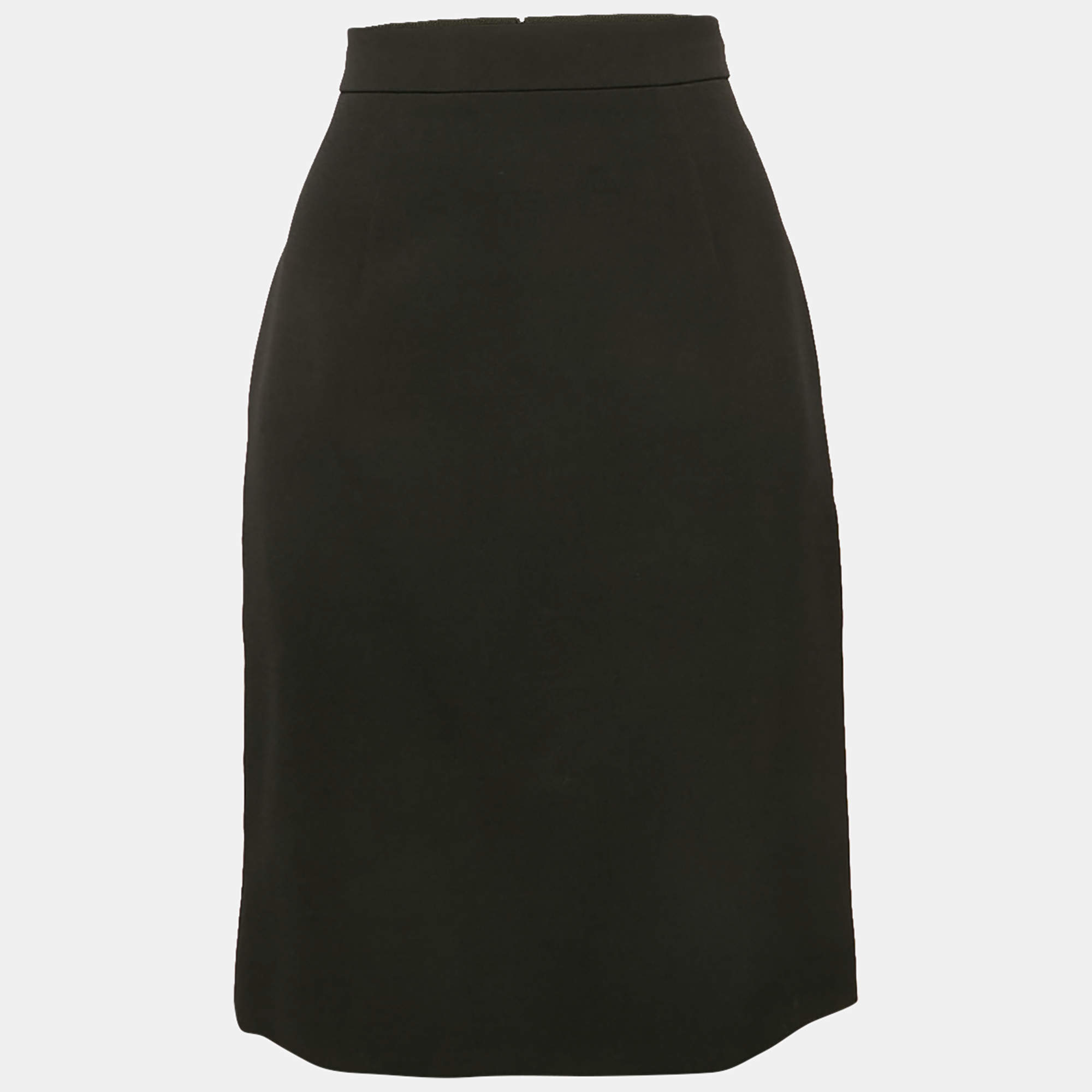 Miu Miu Black Crepe Pencil Skirt M