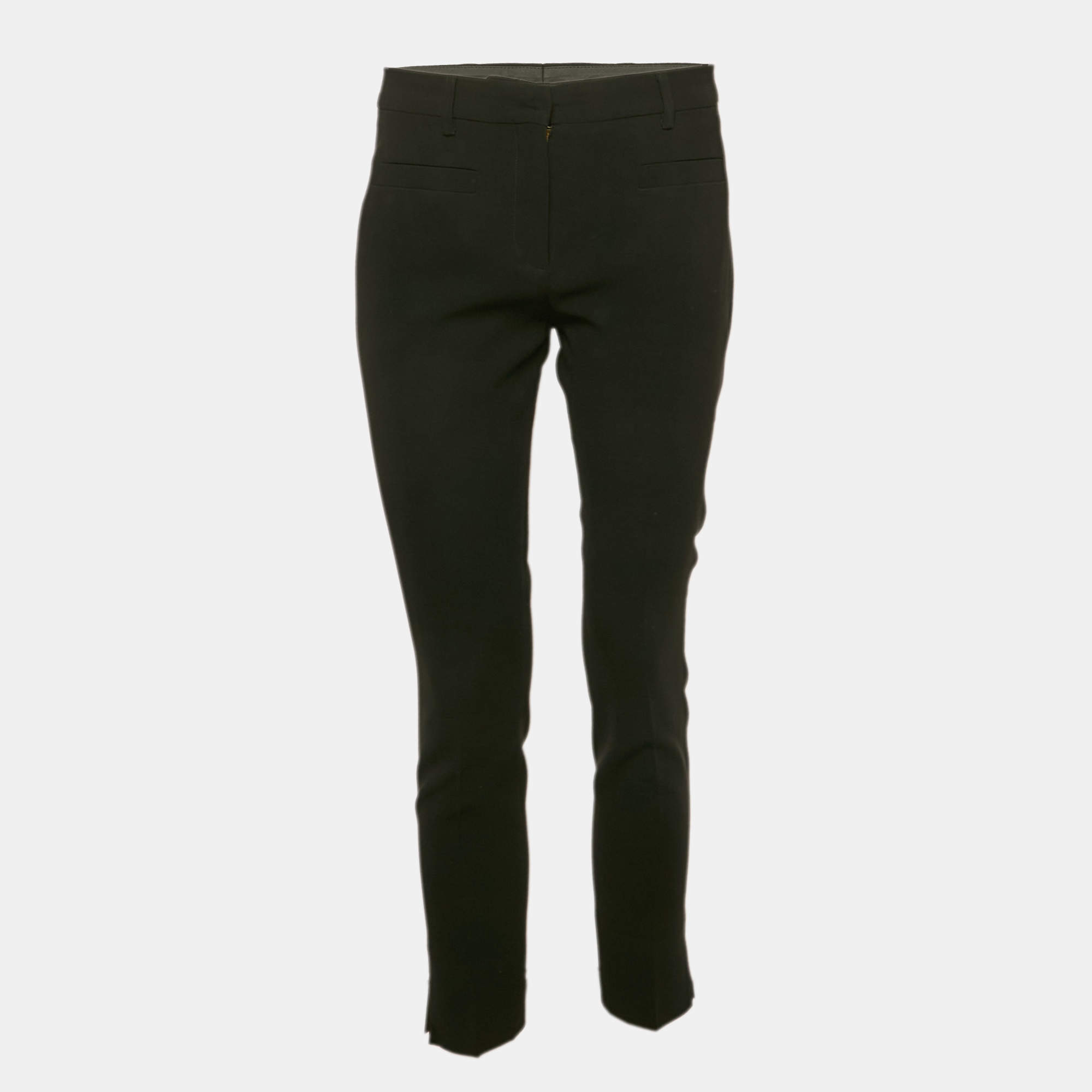 Miu Miu Black Crepe Formal Trousers S