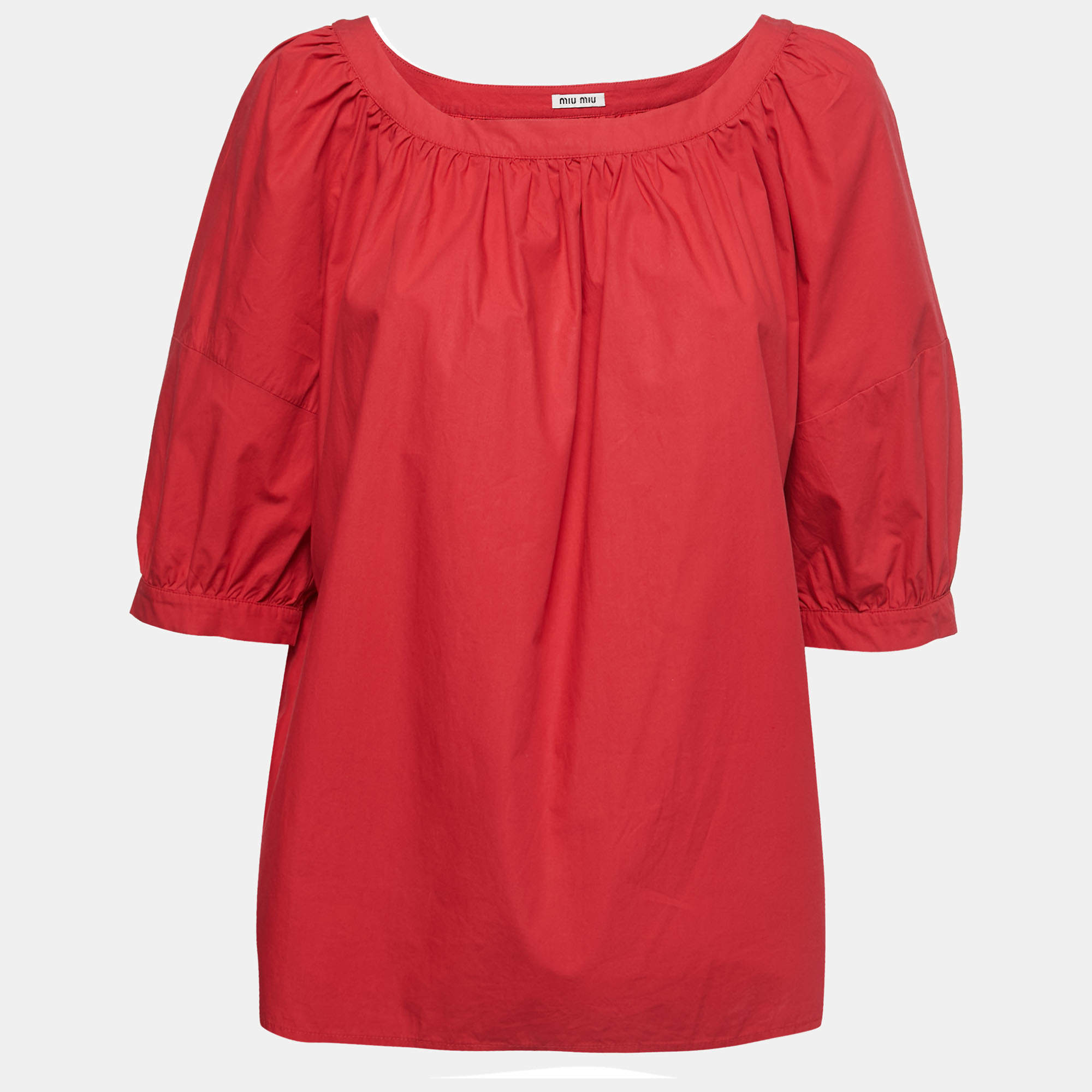 Miu Miu Red Cotton Top S