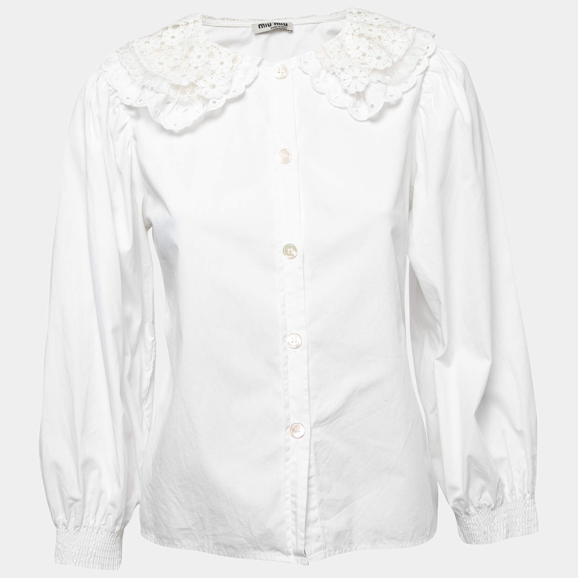 トップス Miu Miu design blouse white 38 Miu Miu design blouse white 38
