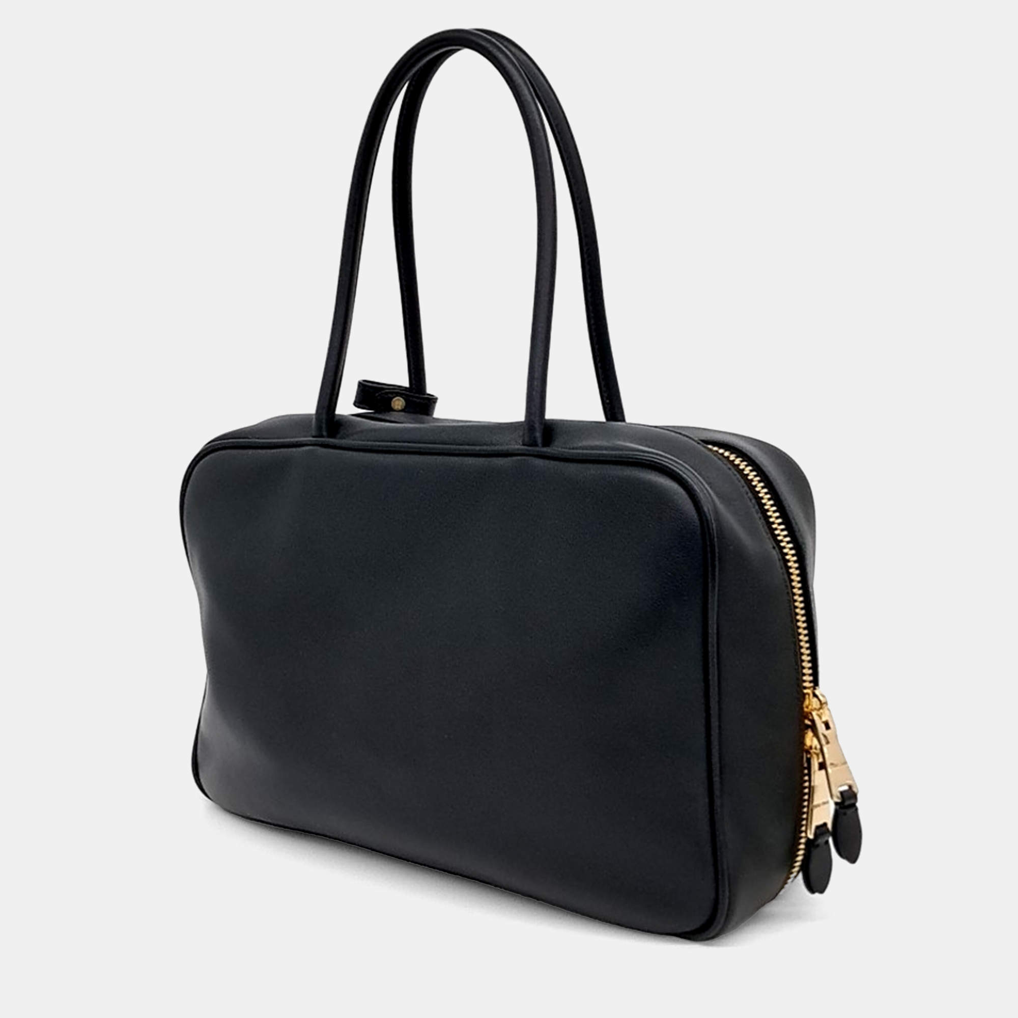 バッグ 00s MIU MIU Archive Double Boston Bag 00s Miu Miu Archive Leather Boston Bag - メルカリ