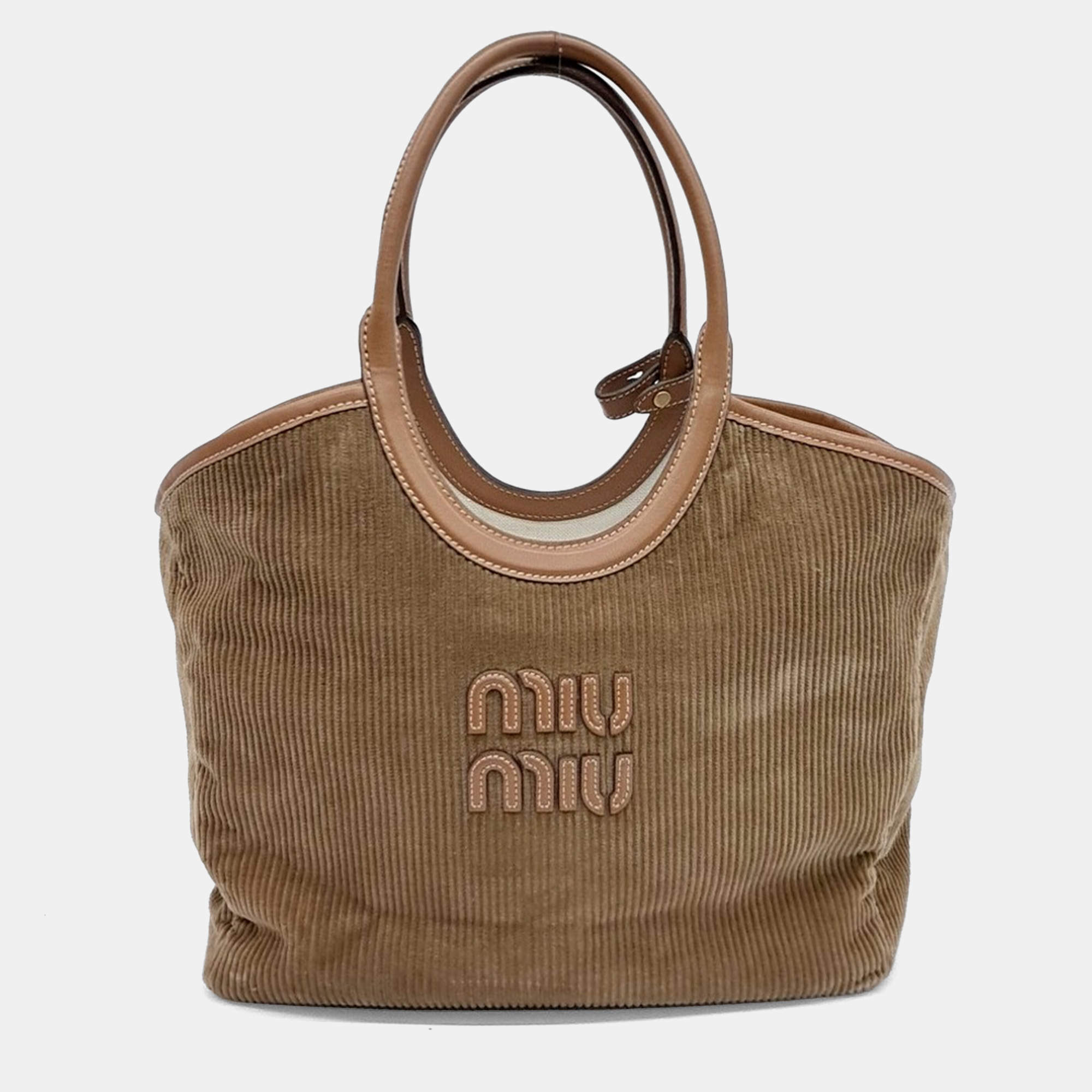 Miu Miu Brown Suede Ivy Bag
