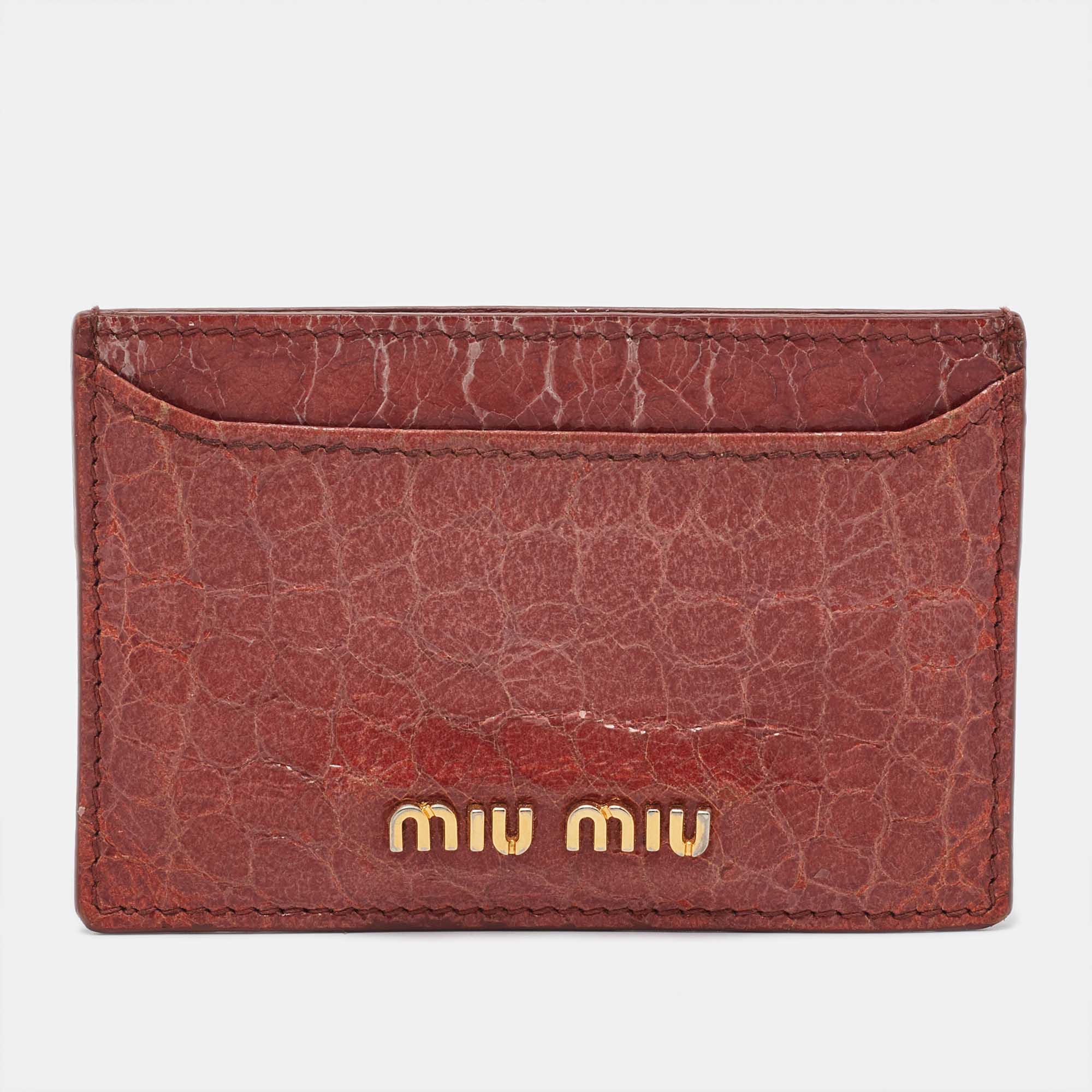 財布・小物その他 MIU MIU Cerulean Leather Card Holder Cerulean leather card holder – G&B