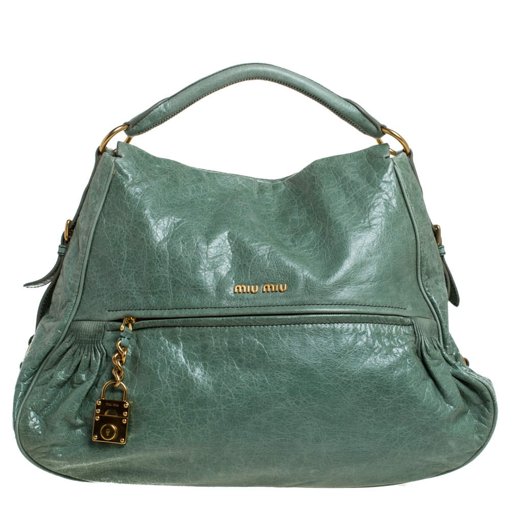 green miu miu bag