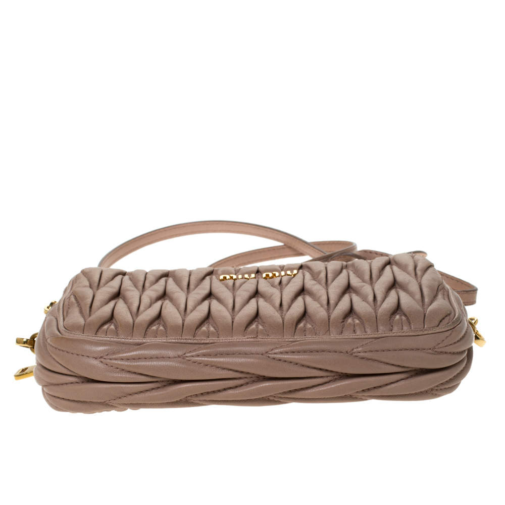 Miu Miu Matelasse Double Zip Leather Crossbody Bag (SHG-28757) – LuxeDH