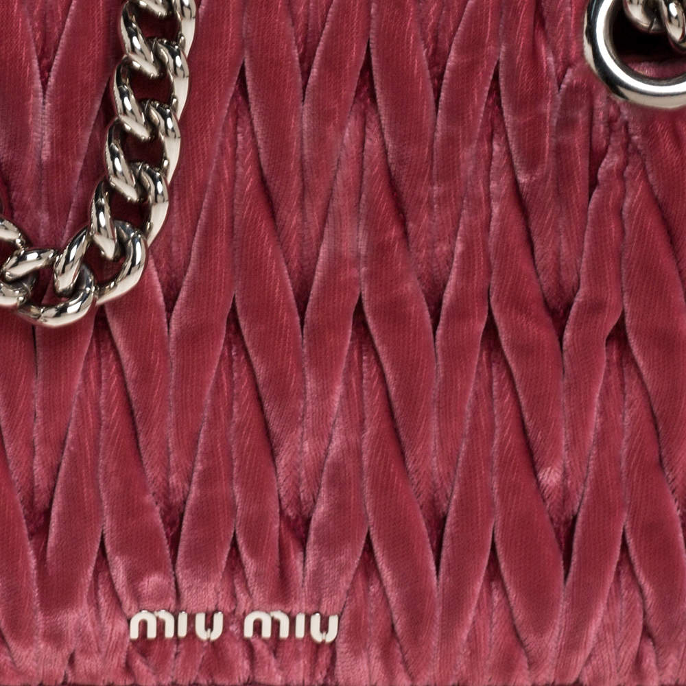 Miu Miu Matte Red Matelassé Velvet Small Club Shoulder Bag Miu Miu | The  Luxury Closet