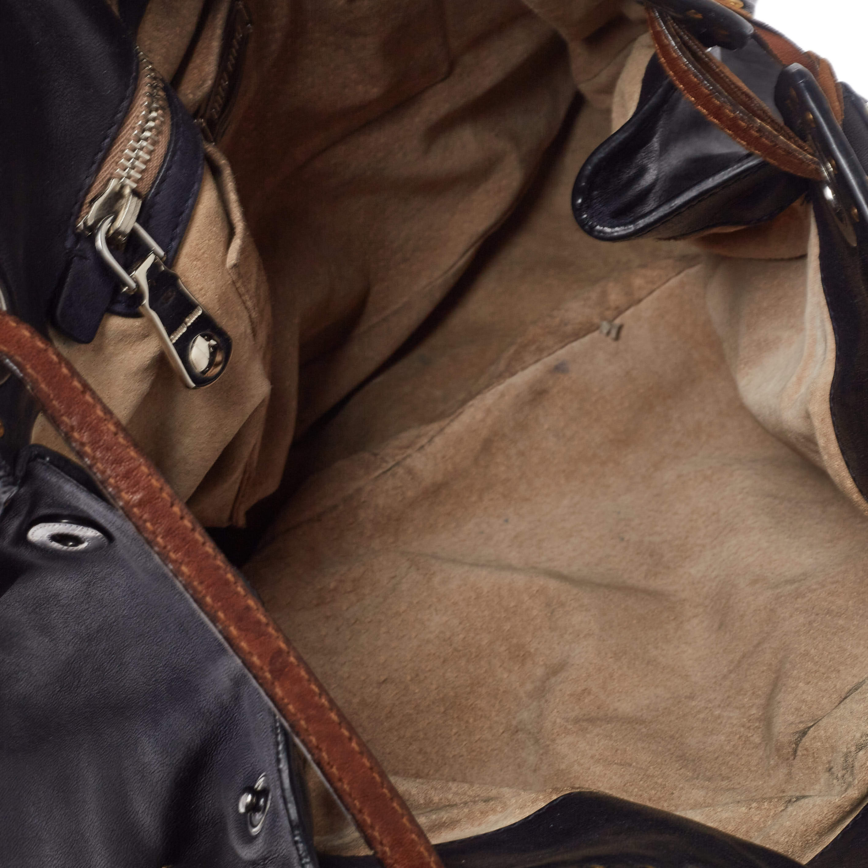 Miu Miu Black Studded Leather Tote Bag Pony-style calfskin ref