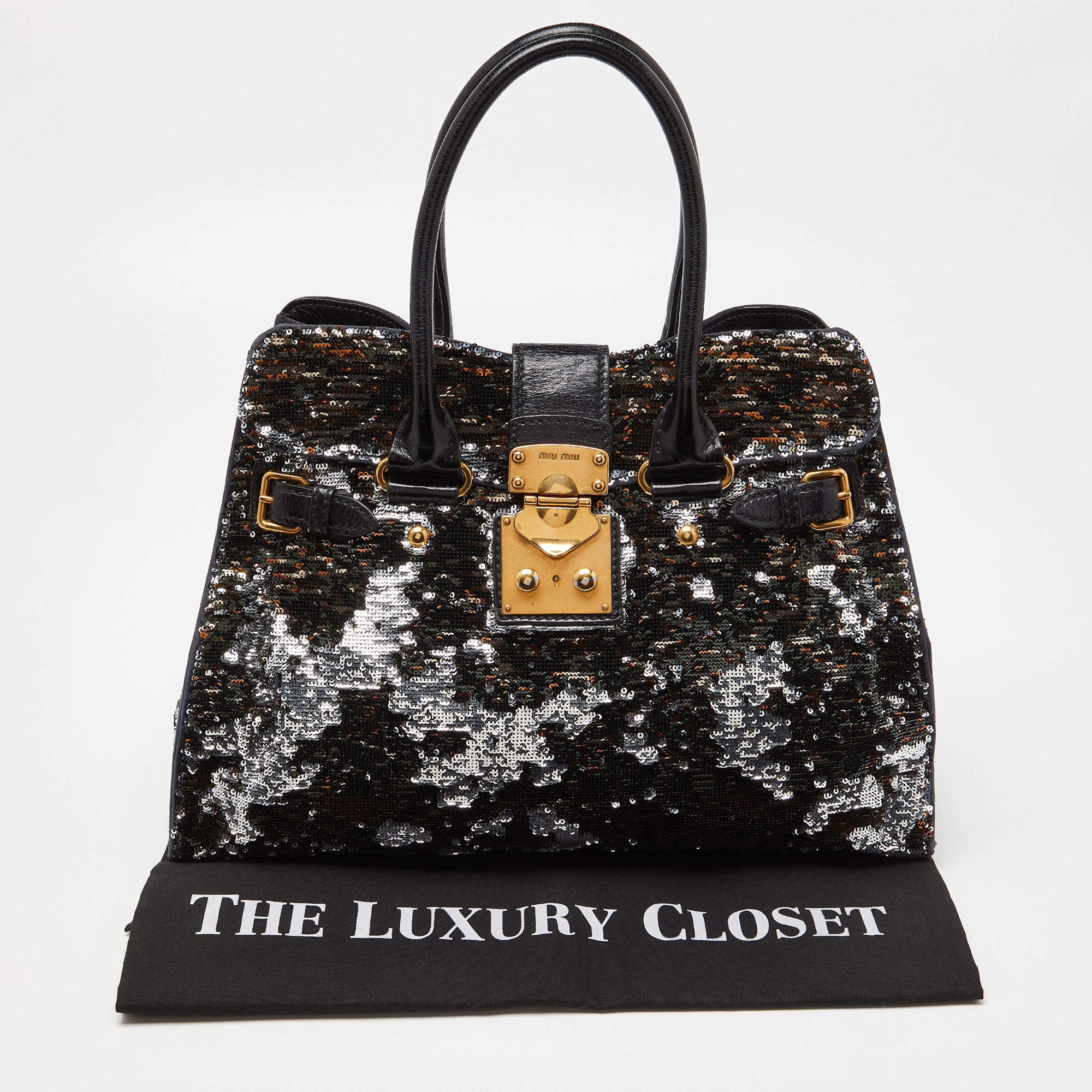 Louis Vuitton Petite Malle Sequins Black in Satin/Sequins with