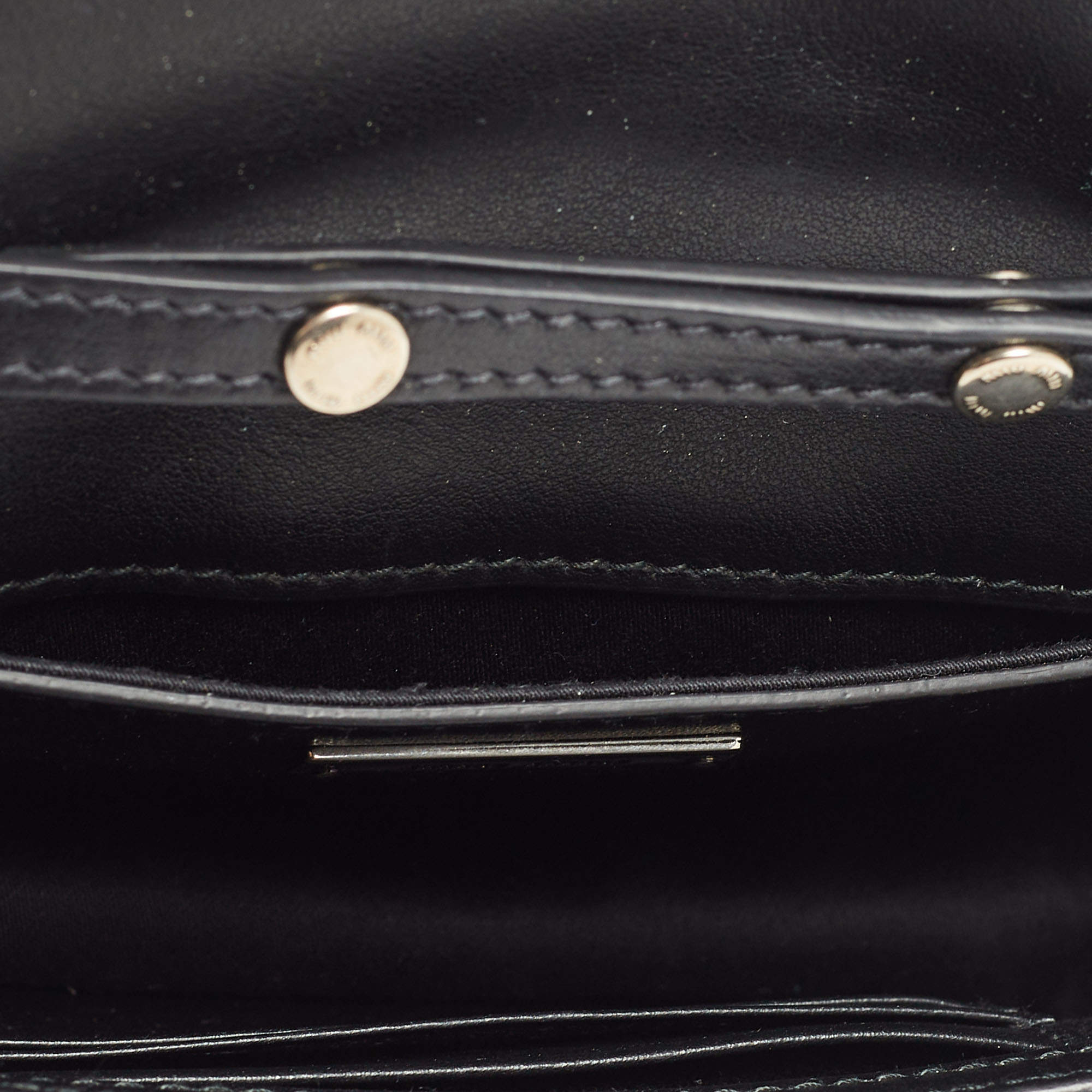 Pre Owned Miu Miu Cream/Black Lizard Embossed Leather Crystal Embellished Dahlia Crossbody Bag