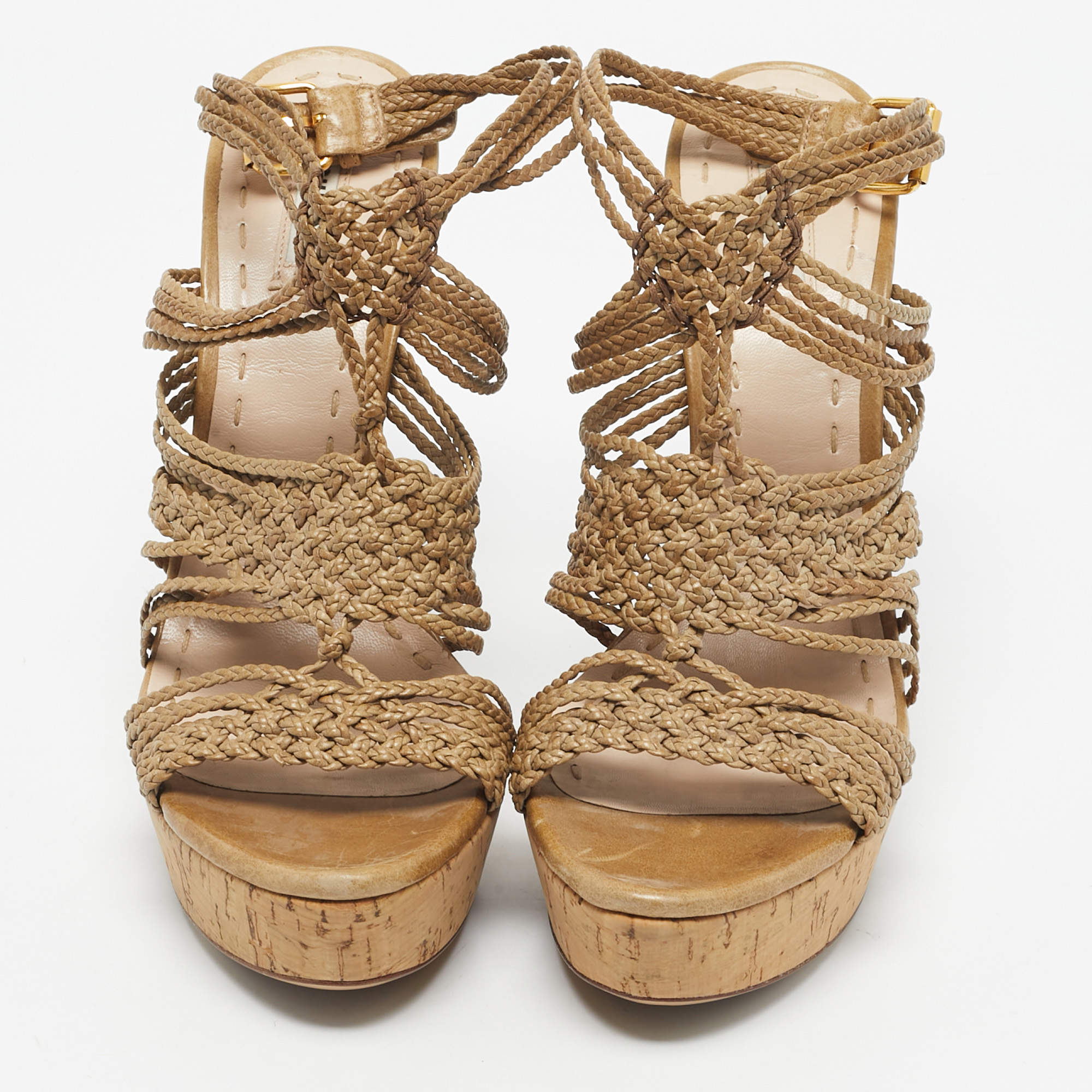 Miu Miu Metallic Silver Leather Crystal Embellished Block