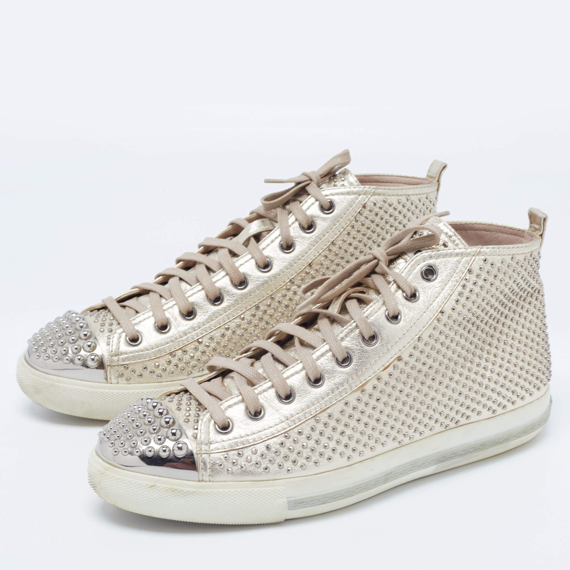 Miu Miu bling bling // sparkly sneakers? Sure. – Le Blow