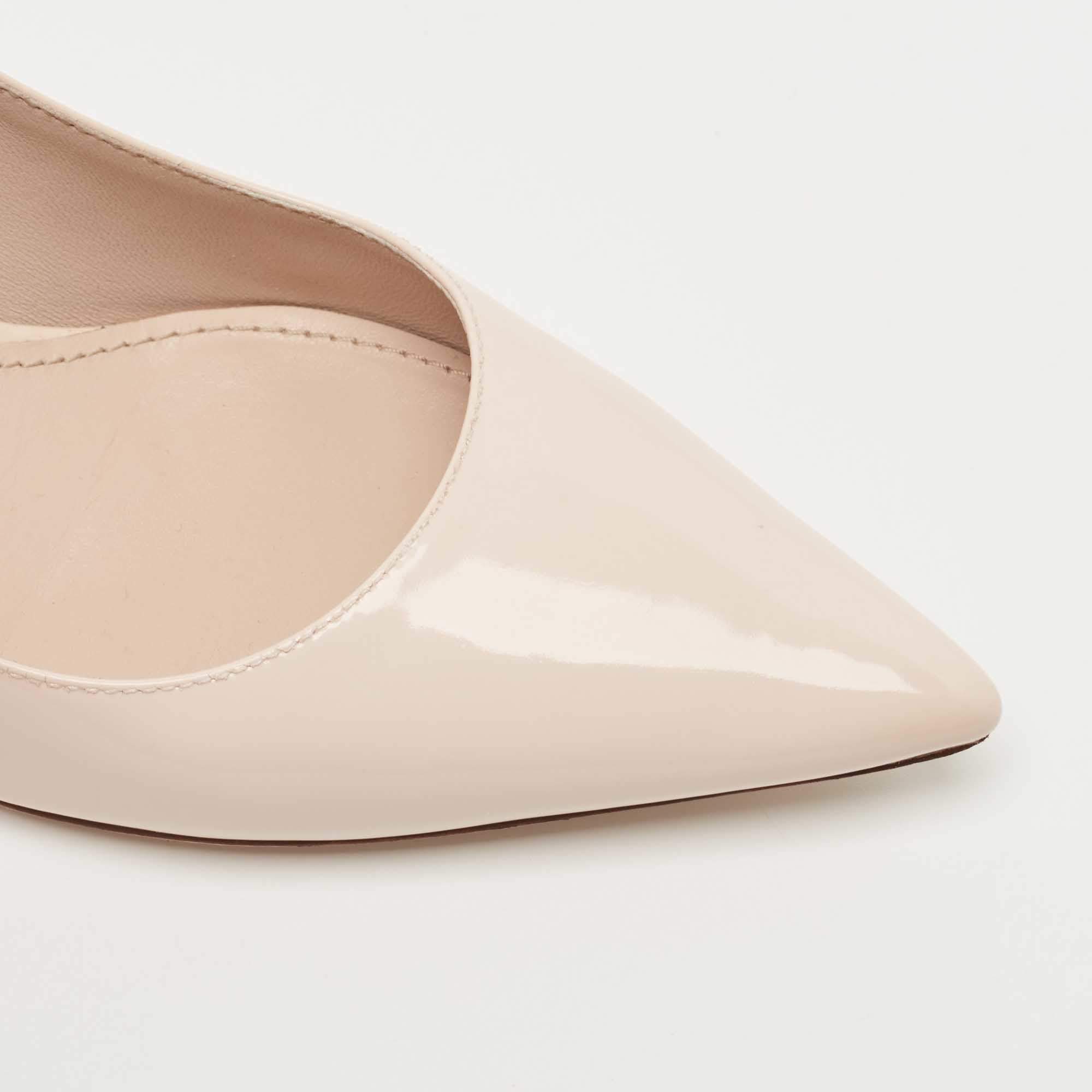 Pre Owned Miu Miu Light Pink Patent Leather Pumps Size 35