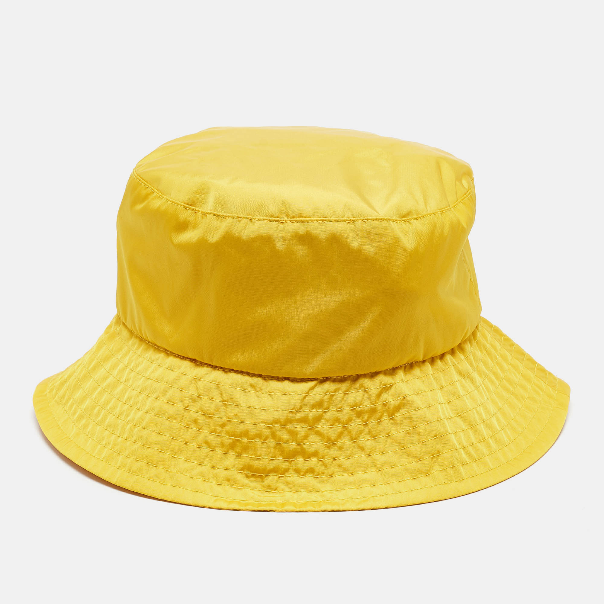 Moncler Yellow Logo Patch Nylon Bucket Hat S Moncler | TLC