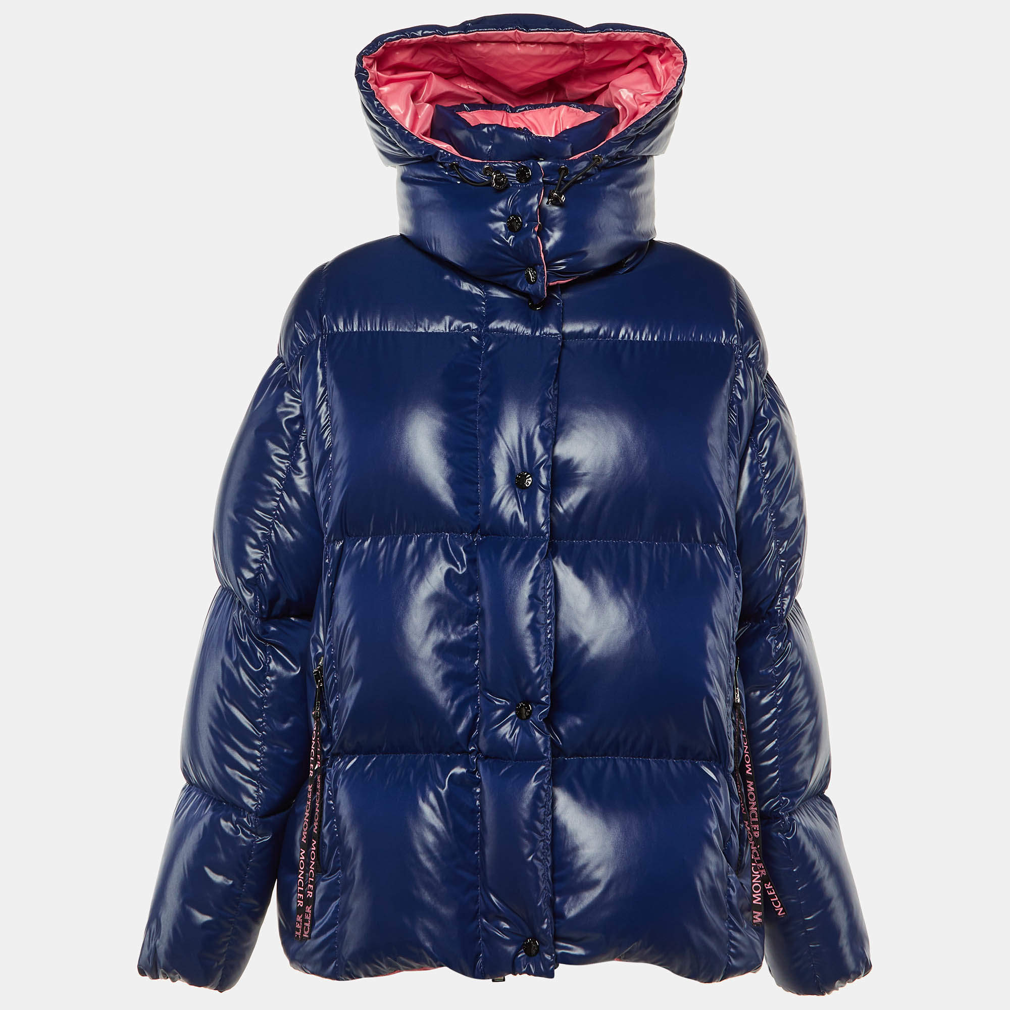 Pre Owned Moncler Blue Nylon Puffer Parana Down Jacket M/L