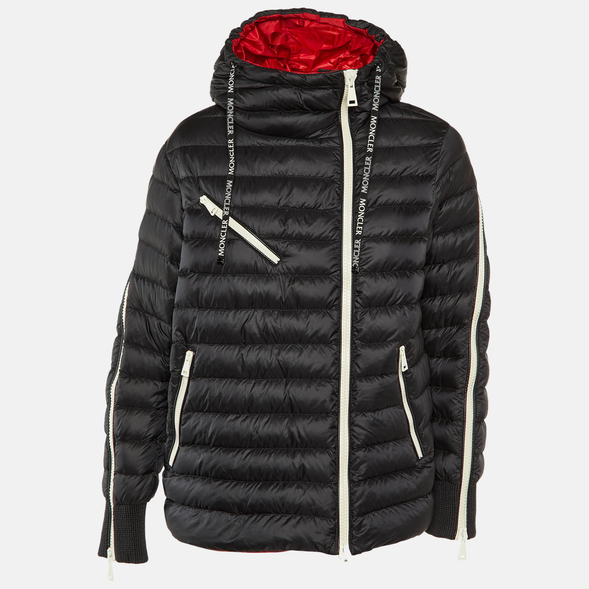 新品未使用タグ付き　モンクレーMONCLER Down Jacket シルバー Moncler Silver Synthetic Detachable Hood Quilted Down Jacket