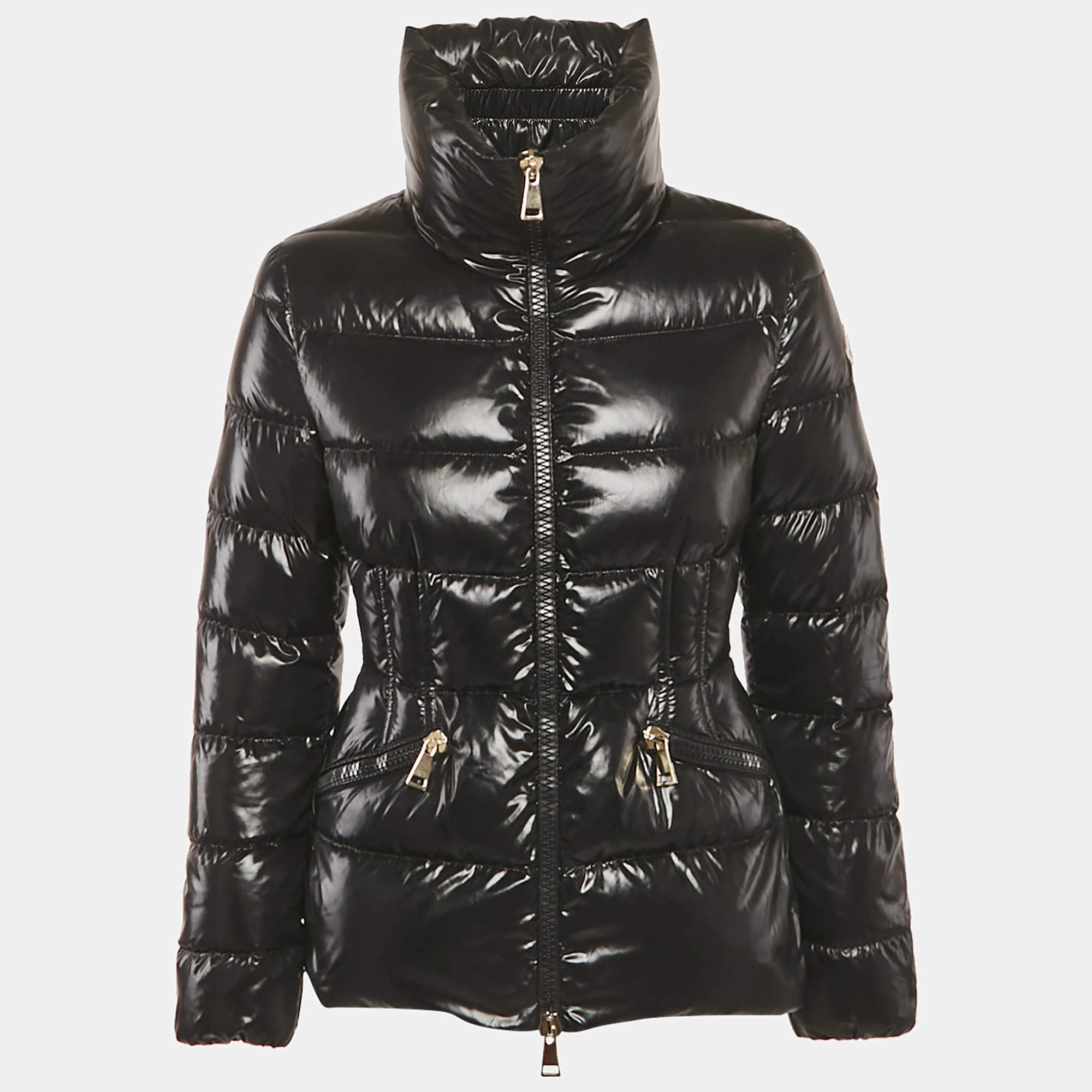 مملوكة مسبقًا Moncler Black Synthetic Down Jacket S