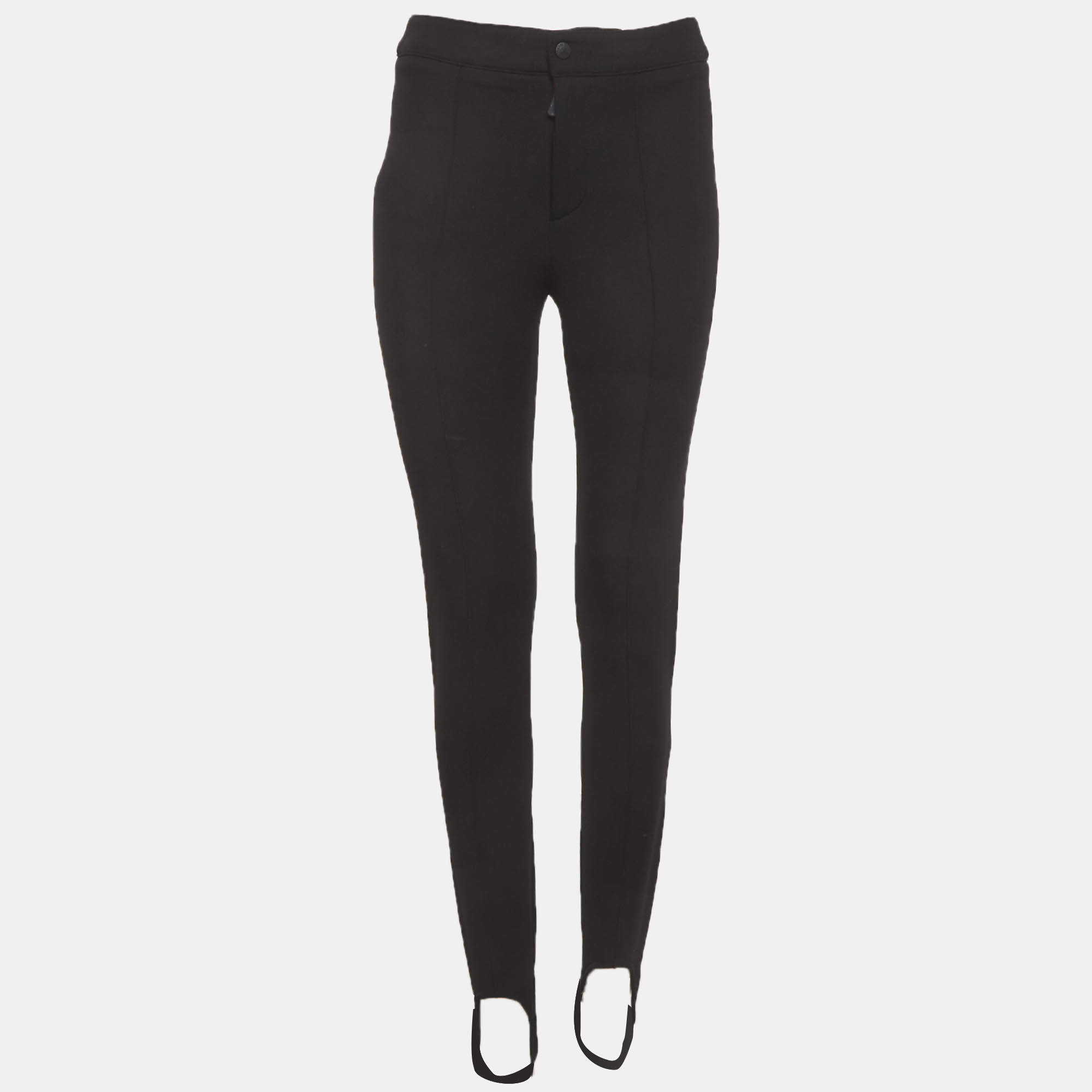 Pre Owned بنطال هيم نيلون أسود مونكلر مقاس صغير (إكس سمول)