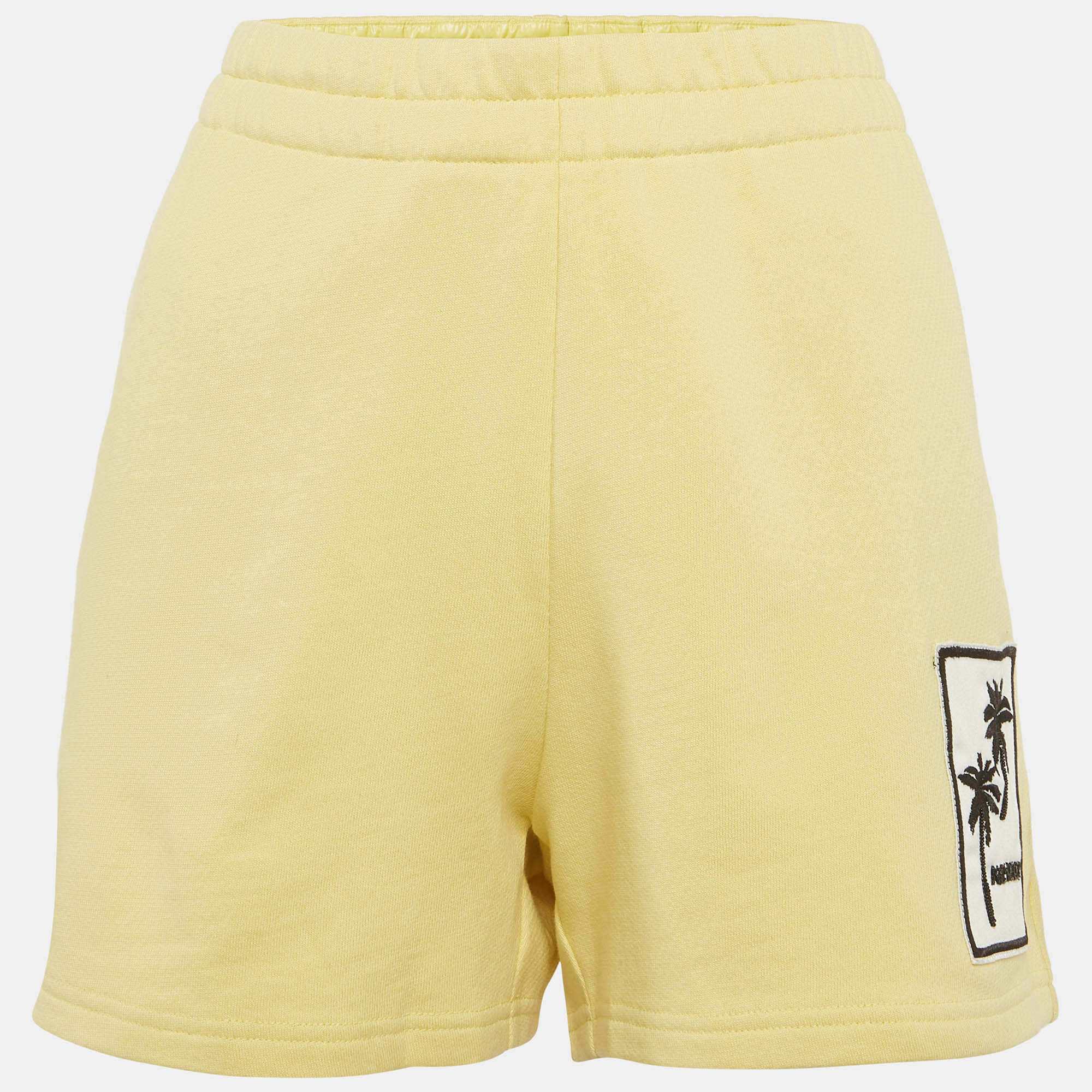 Pre Owned قميص مونكليير قطن أصفر بكف مقياس - ميديم