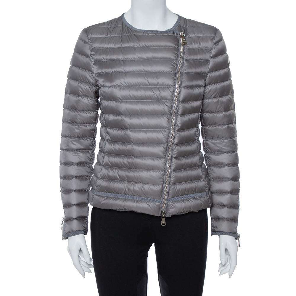 Moncler Grey Down Quilted Amey Jacket M