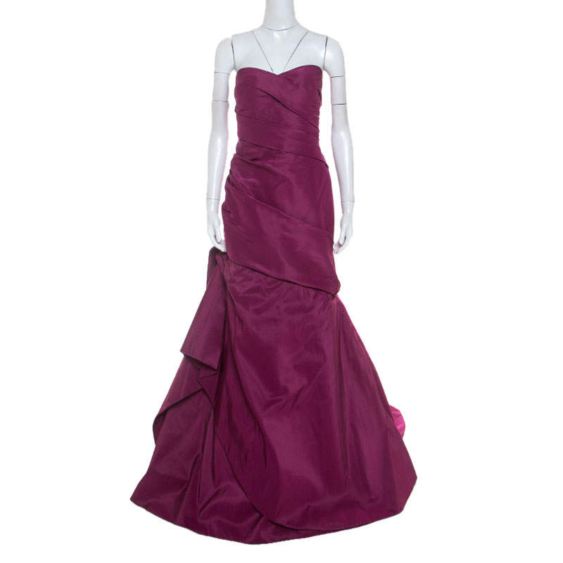 monique lhuillier purple gown