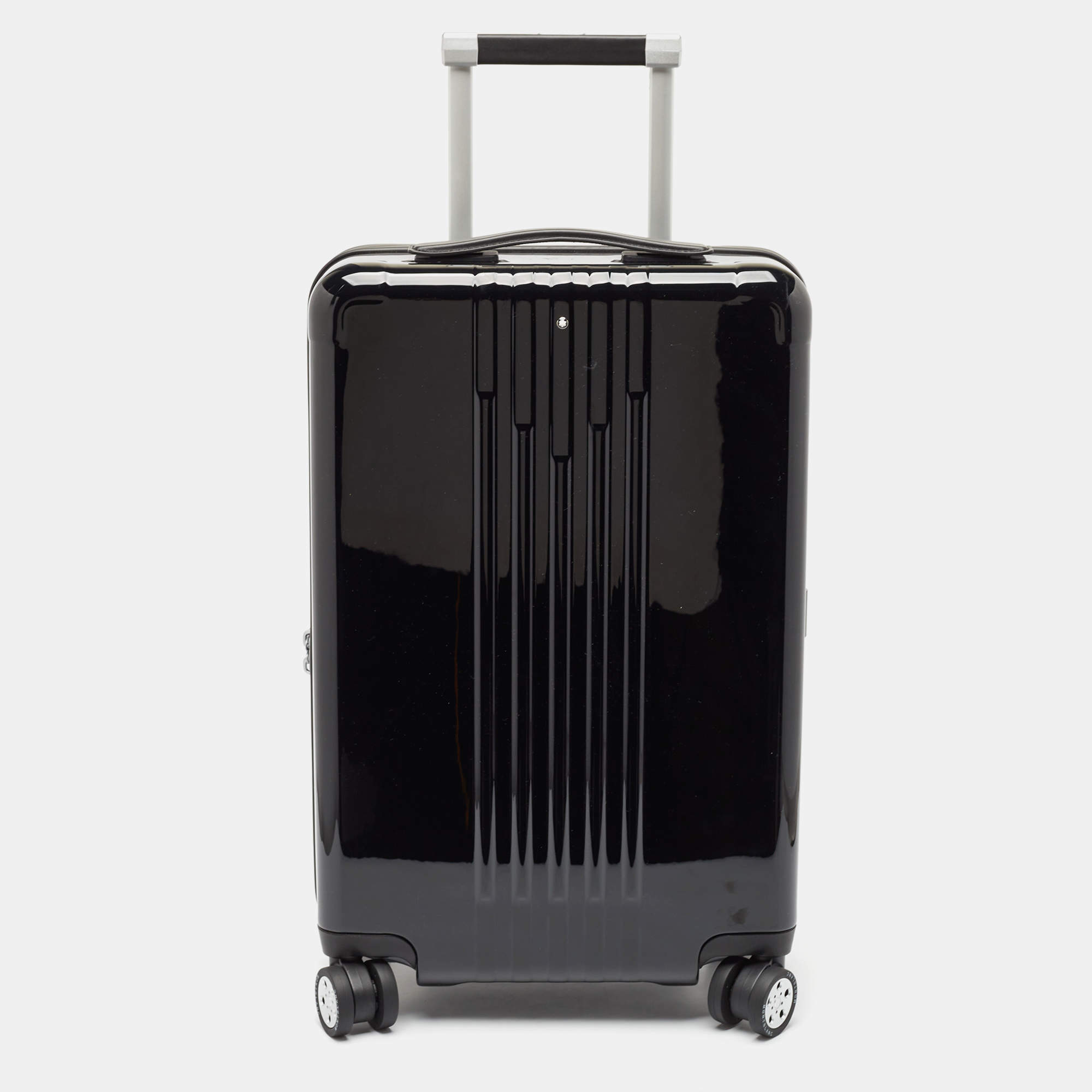 Pre Owned Montblanc Black #My4810 Light Cabin Compact Luggage 55 