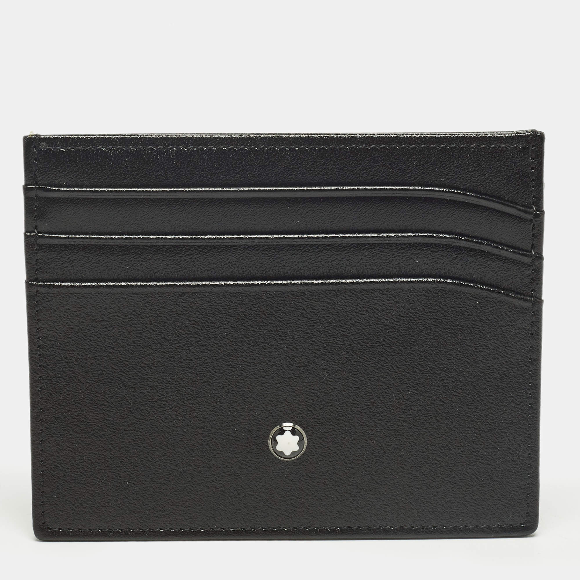 مملوكة مسبقًا Montblanc Meisterstuck Black Leather Card Holder