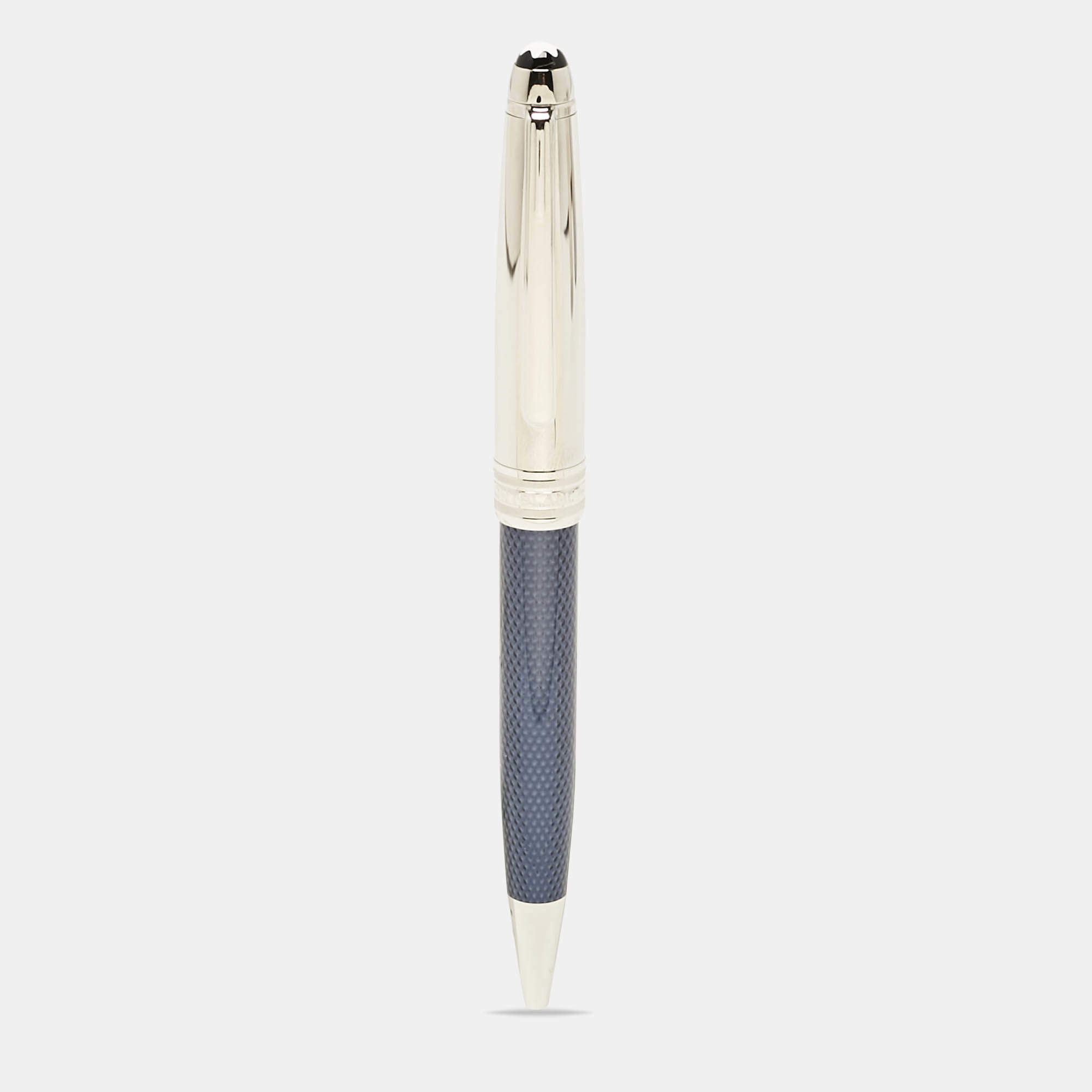 Montblanc Meisterstück Solitaire Doué Blue Hour Lacquered Silver Tone Classique Ballpoint Pen