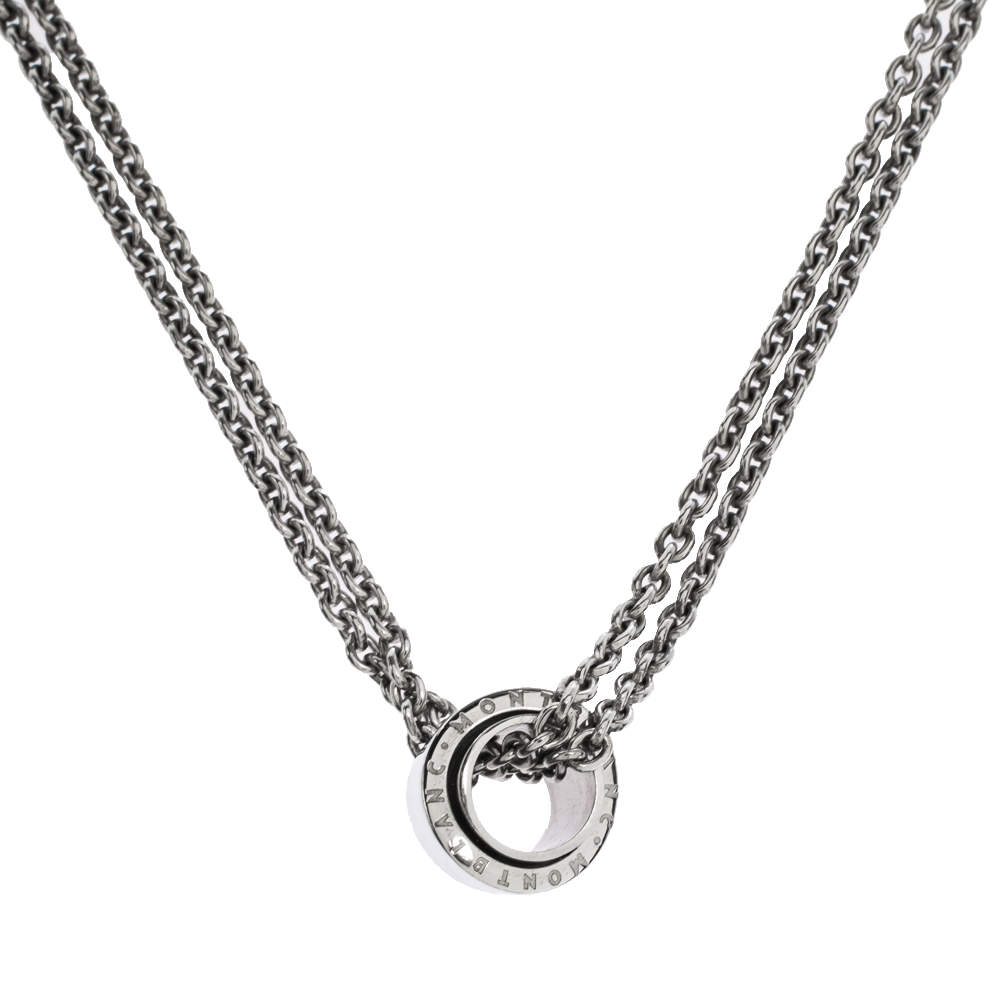 Montblanc Profile Collection Silver Wish Pendant Necklace Montblanc | TLC