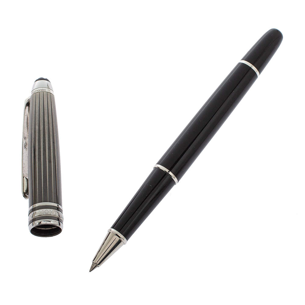 Pre Owned Montblanc Meisterstück Solitaire Doué Black & White Rollerball Pen