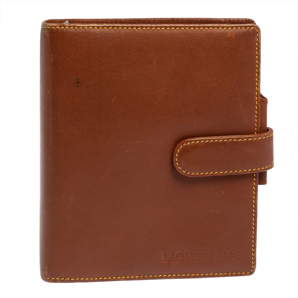 Pre Owned Montblanc Brown Leather Meisterstuck Agenda Organizer