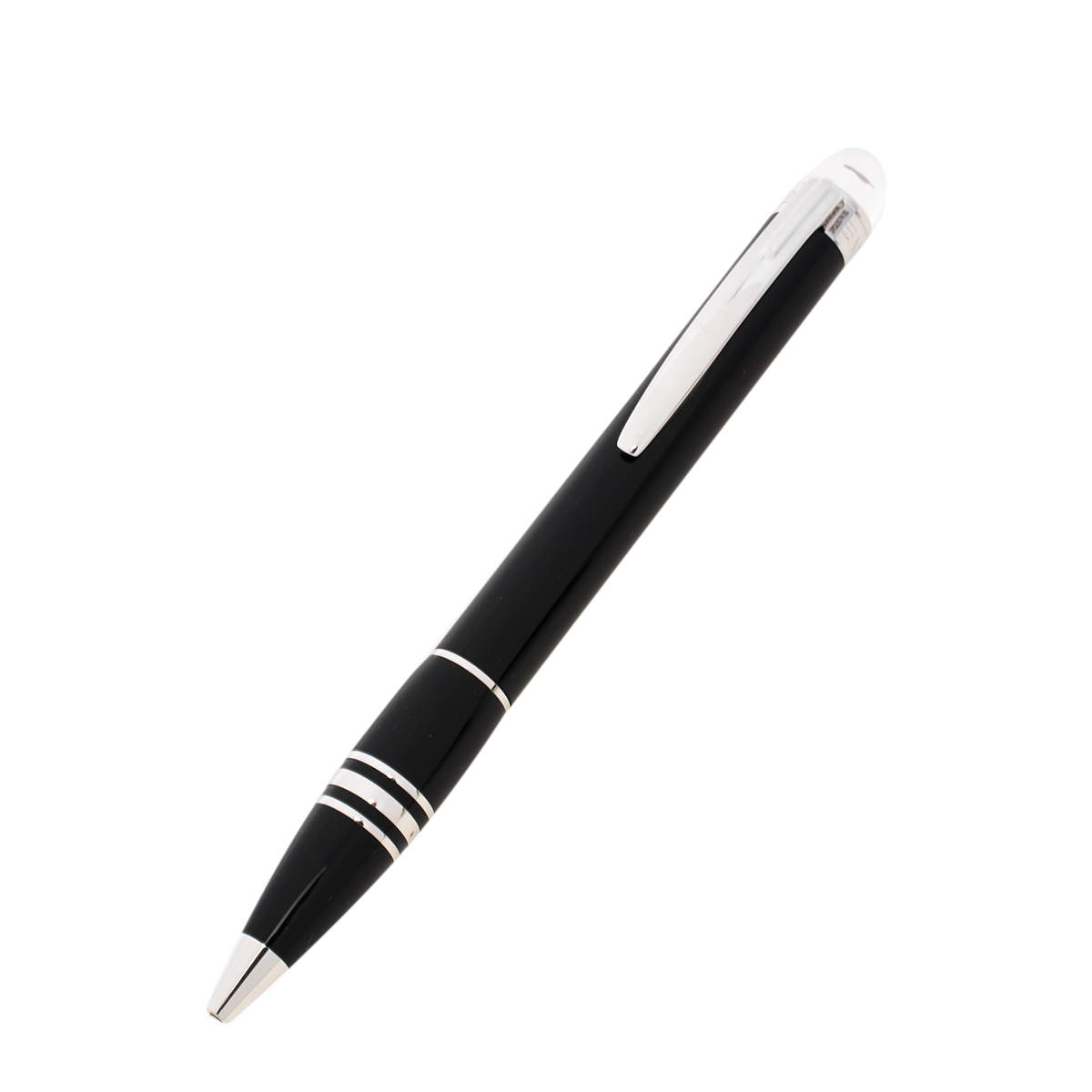 Pre Owned Montblanc StarWalker Black Resin Platinum Coated Ballpoint Pen