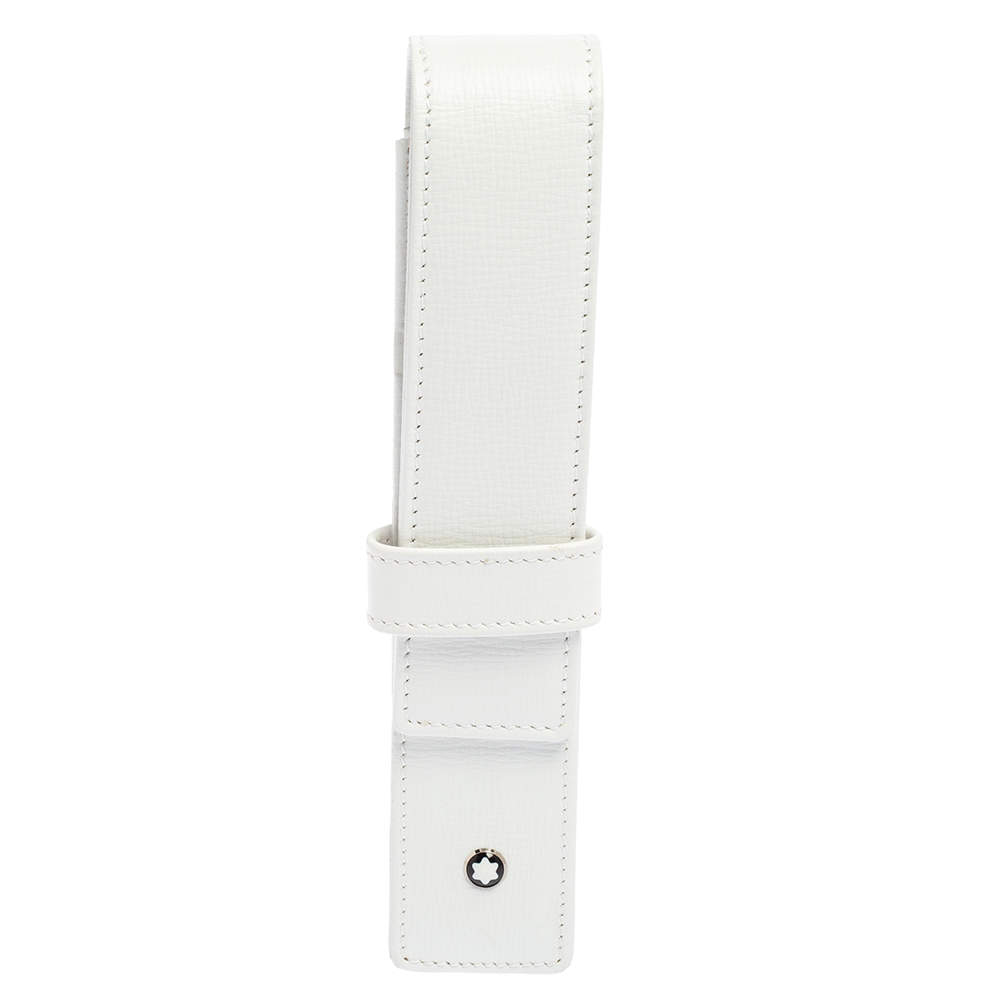 Pre Owned Montblanc White Leather Pen Case